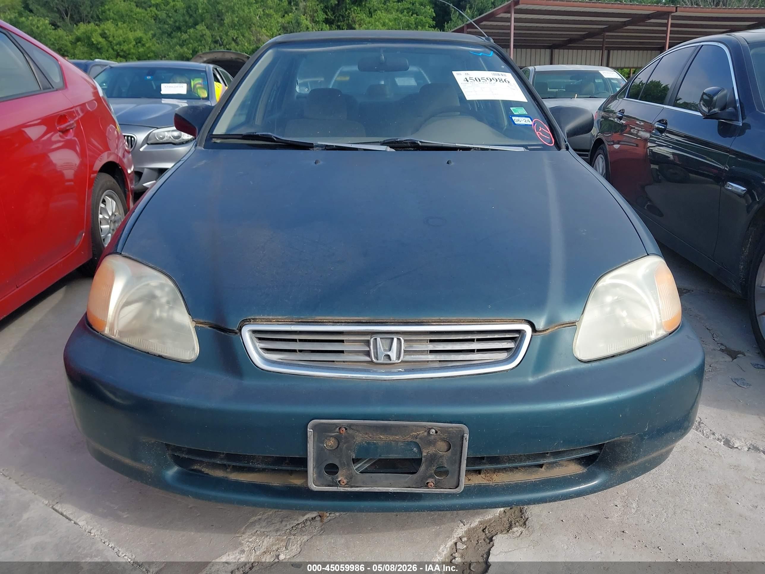 1998 Honda Civic Lx Зеленый vin: 1HGEJ6670WL010871