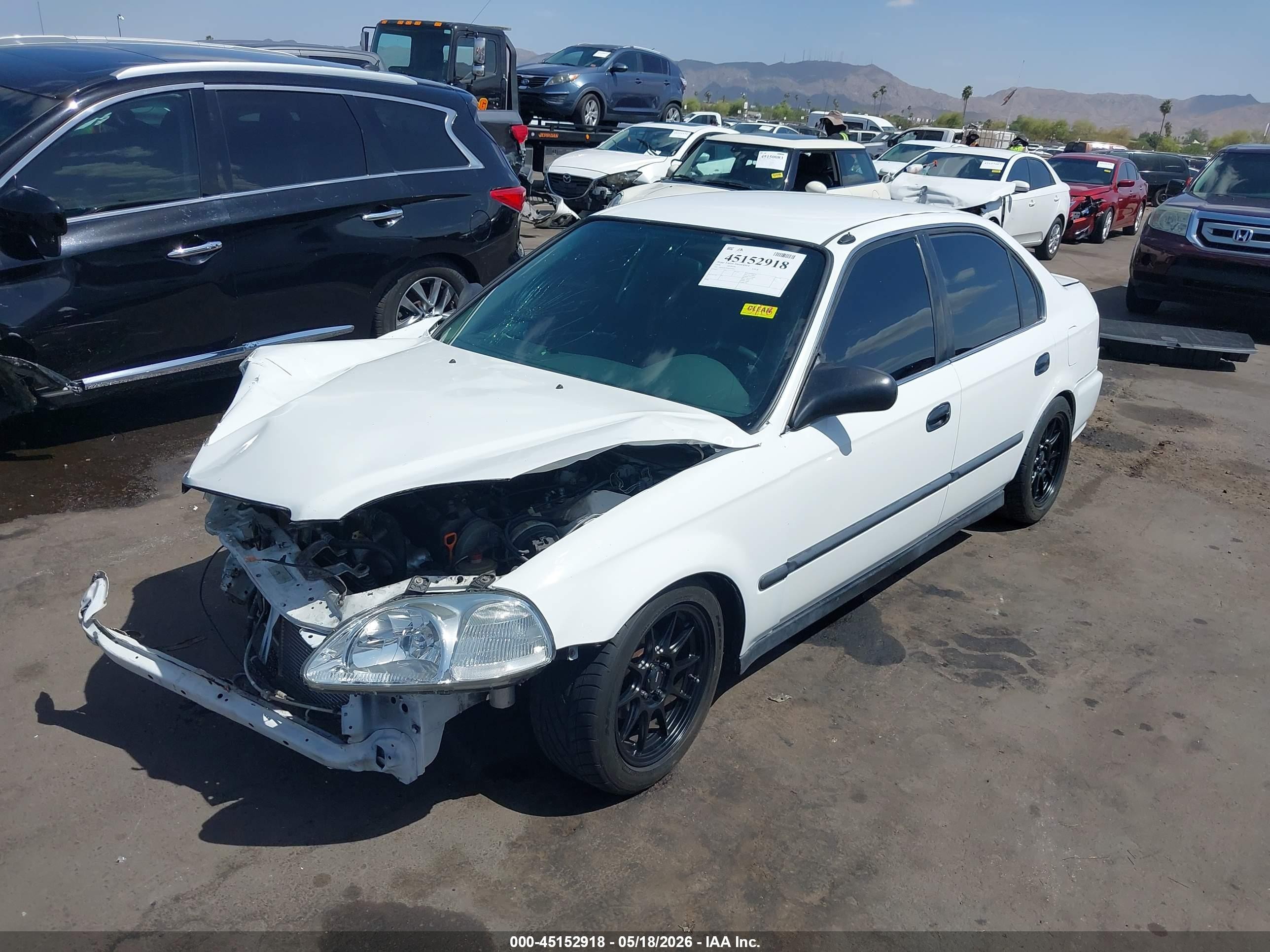 1998 Honda Civic Lx Белый vin: 1HGEJ6670WL050562