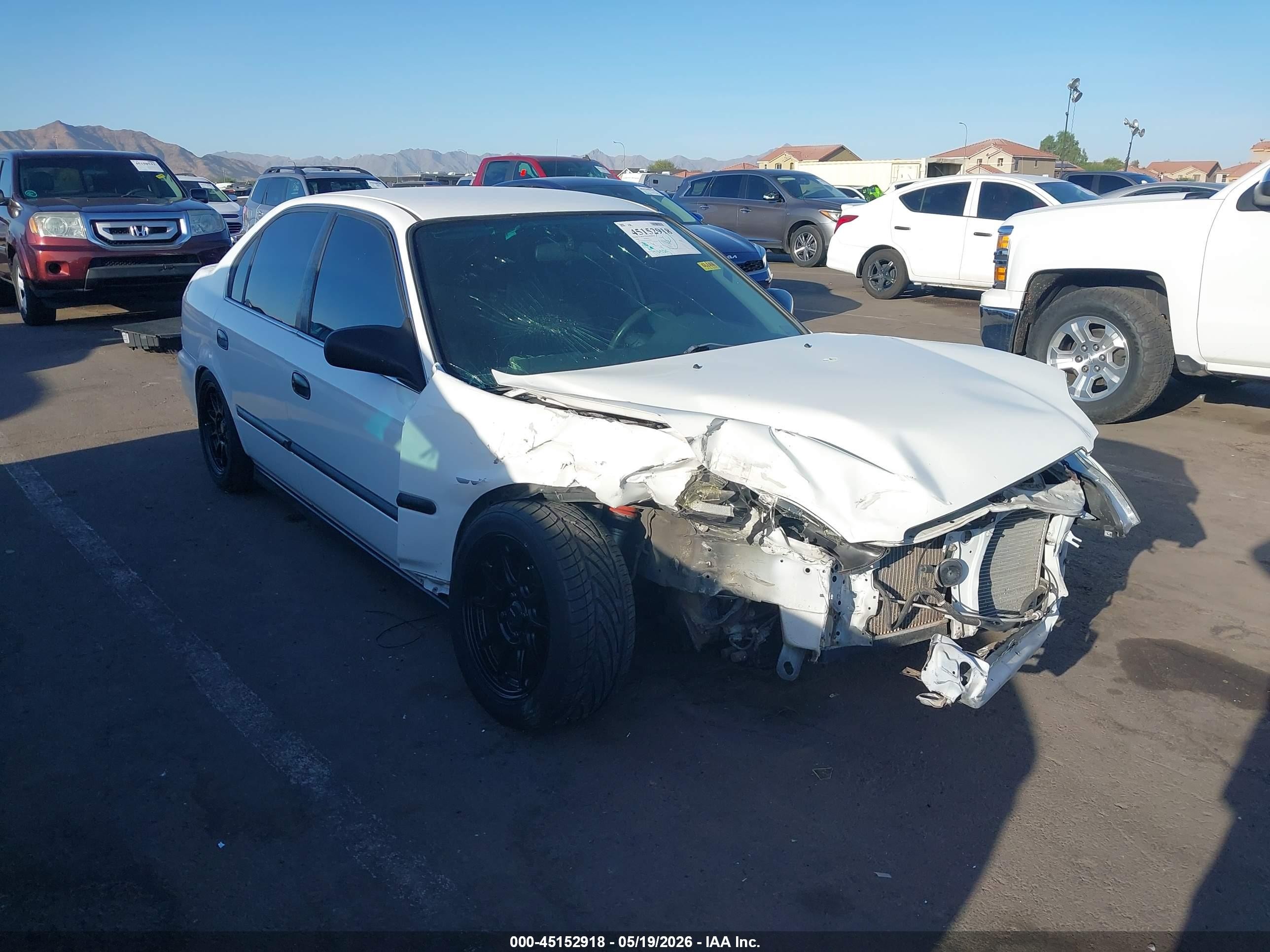 1998 Honda Civic Lx Белый vin: 1HGEJ6670WL050562