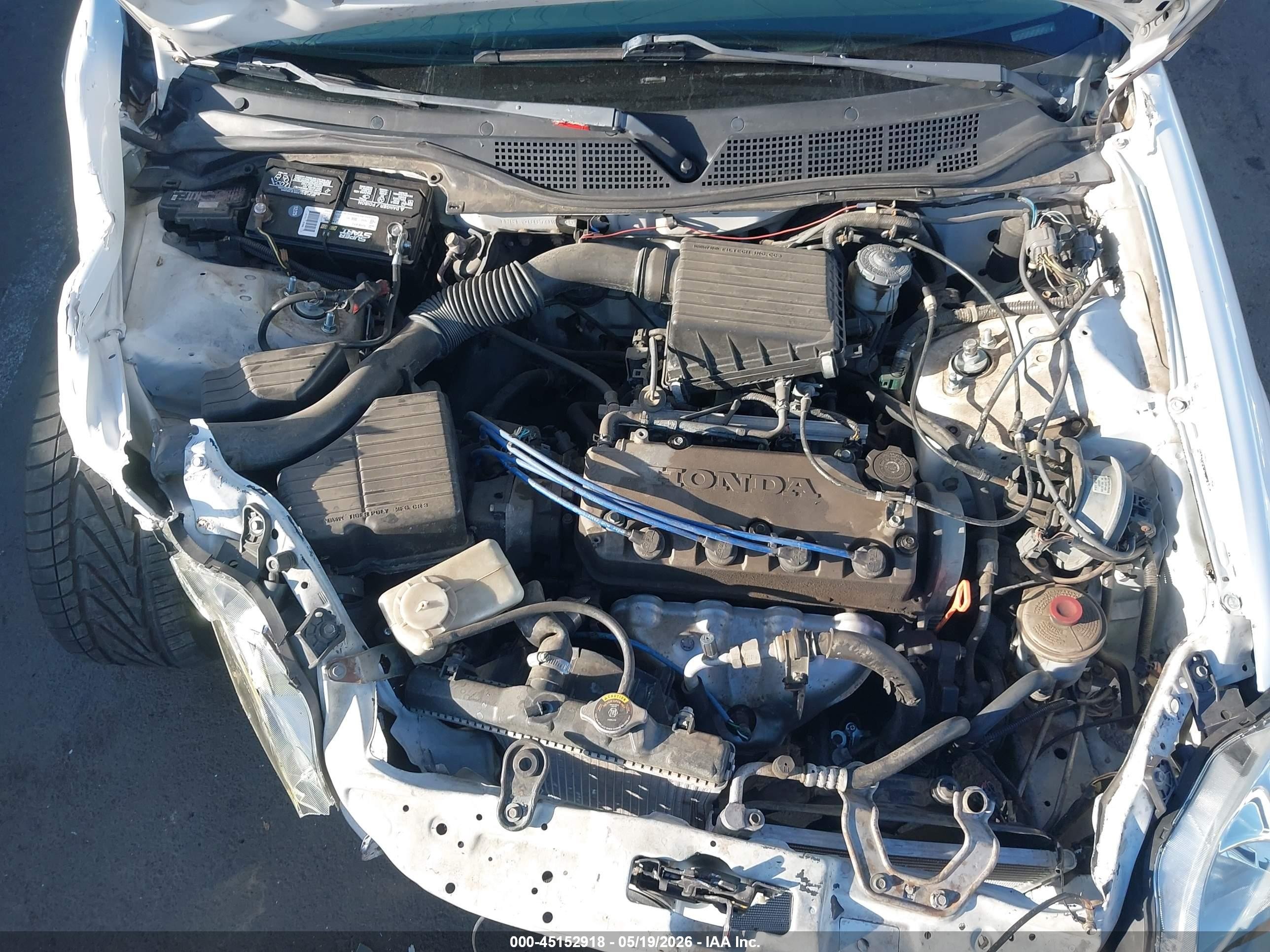 1998 Honda Civic Lx Белый vin: 1HGEJ6670WL050562