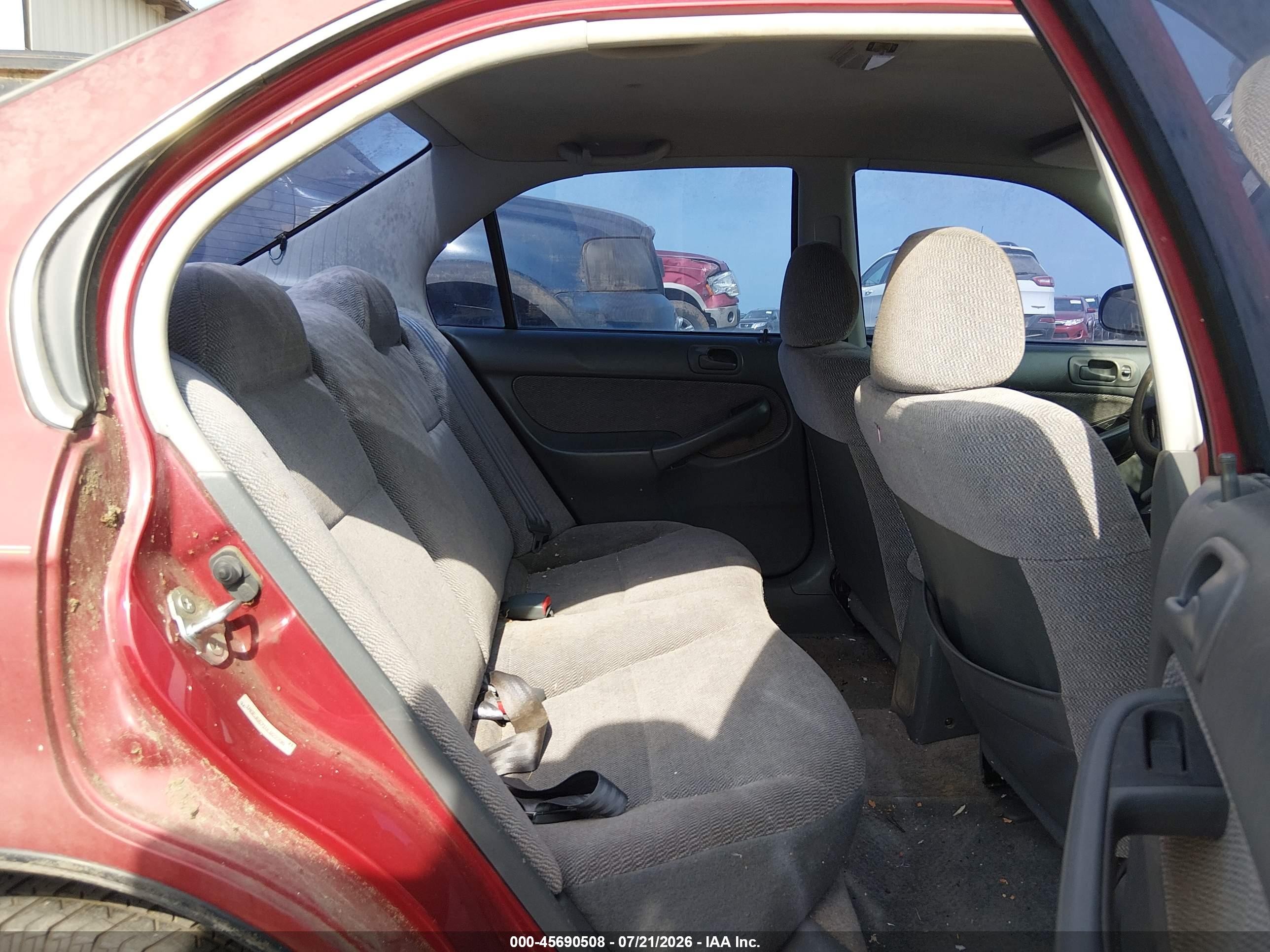 1997 Honda Civic Lx Красный vin: 1HGEJ6671VL022736