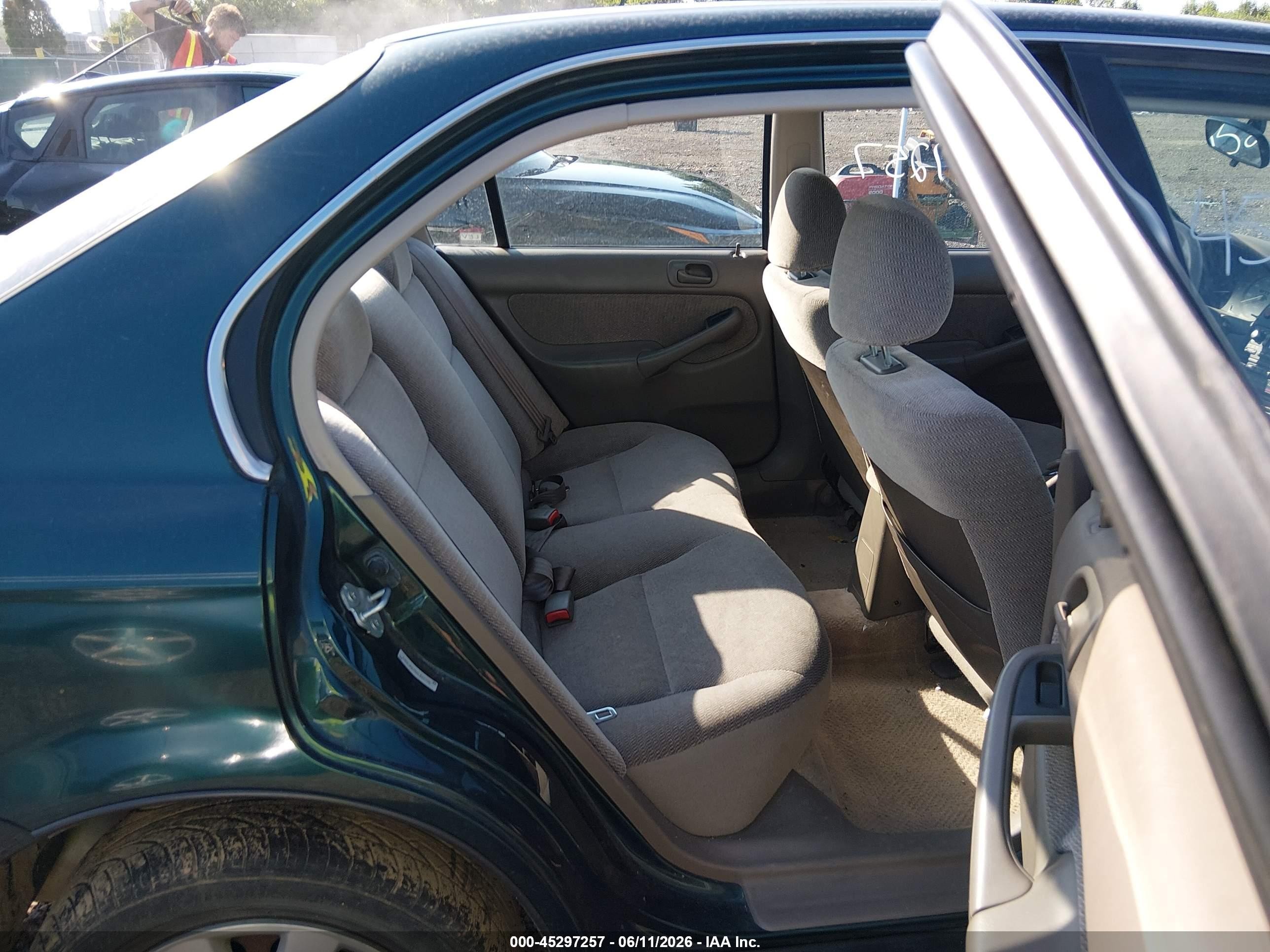 1998 Honda Civic Lx Green vin: 1HGEJ6671WL042776
