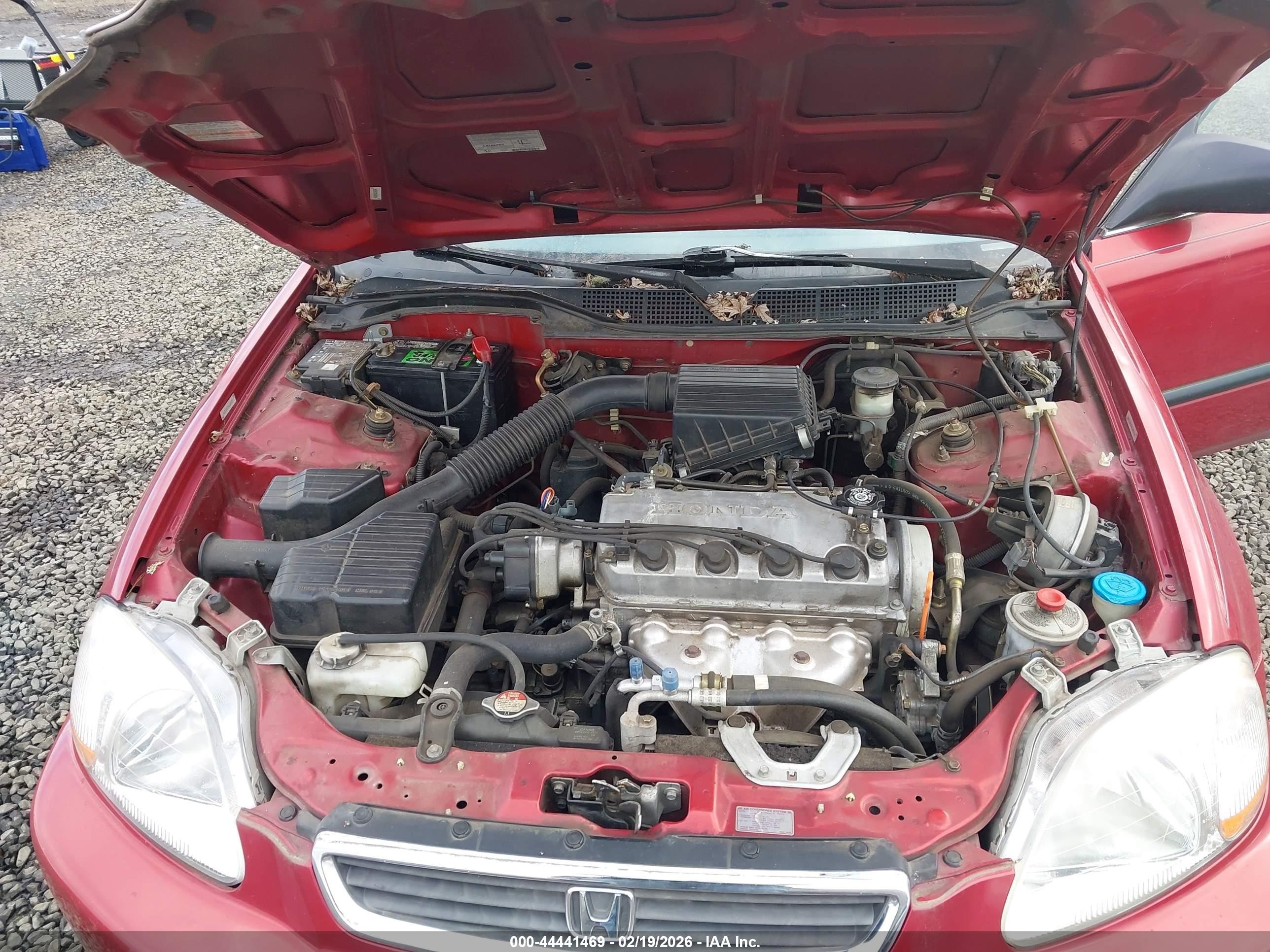 1998 Honda Civic Lx Red vin: 1HGEJ6673WL002814