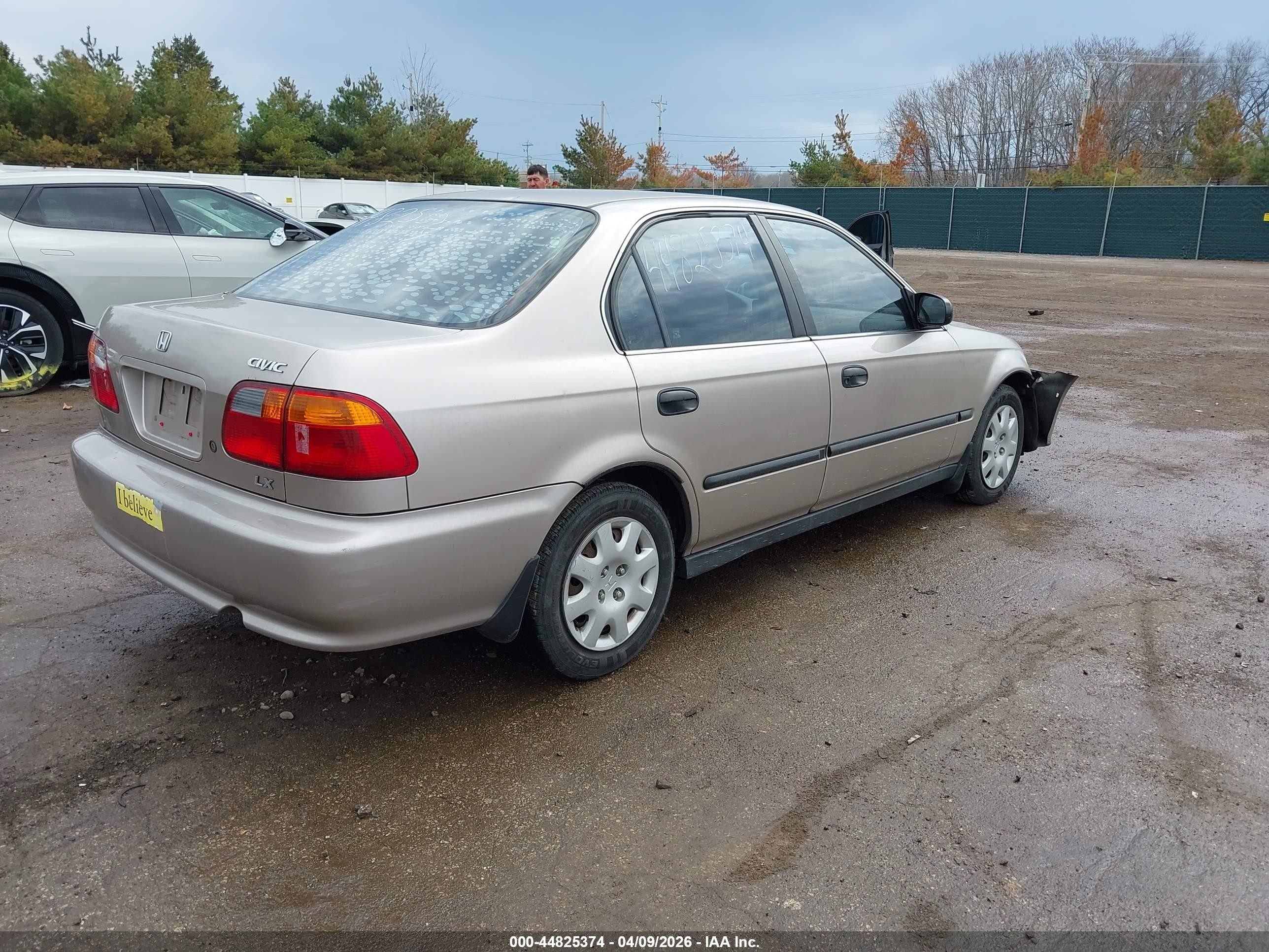 2000 Honda Civic Lx Желто-коричневый vin: 1HGEJ6673YL003108