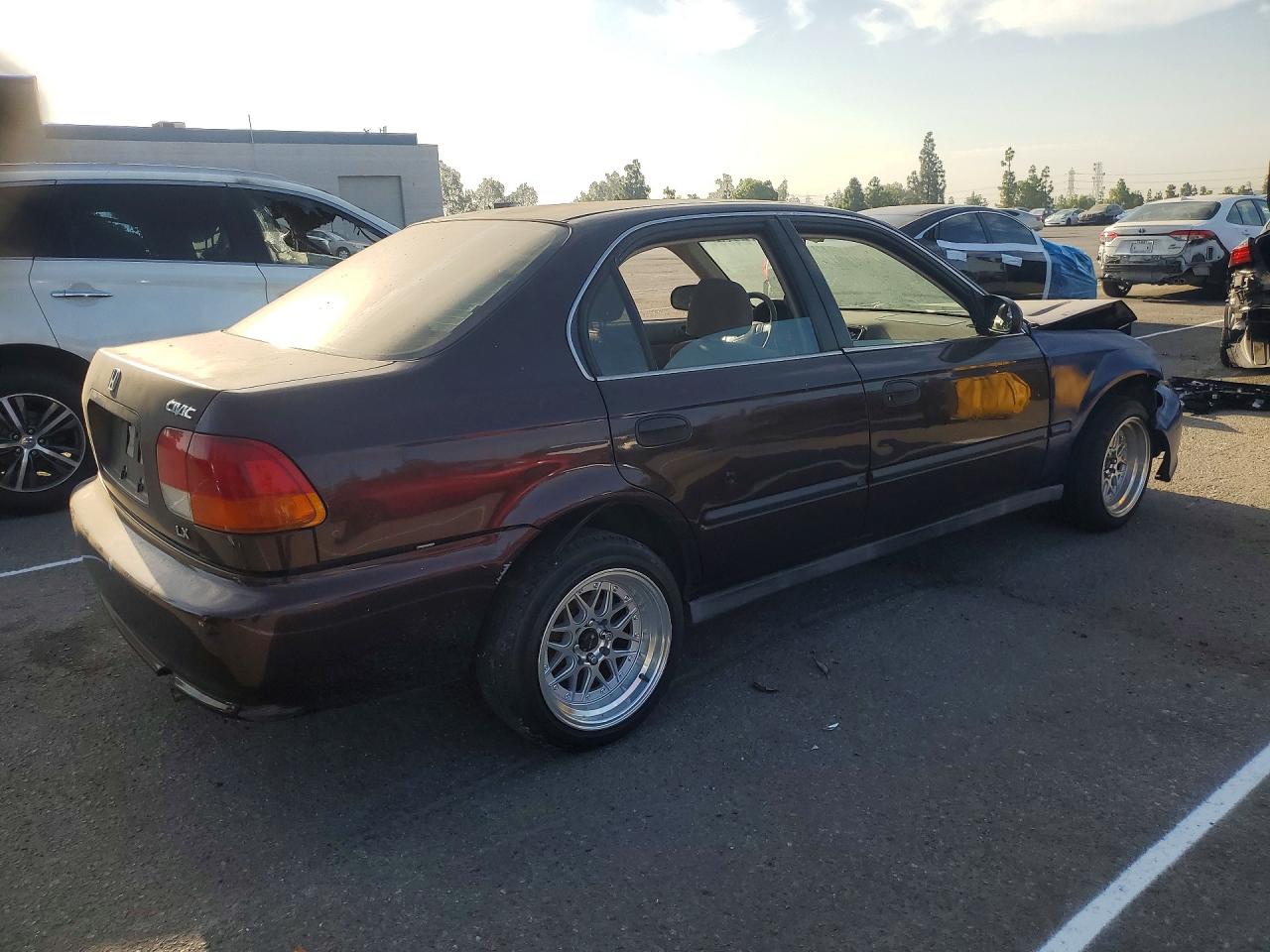 2000 Honda Civic Lx Burgundy vin: 1HGEJ6673YL052406