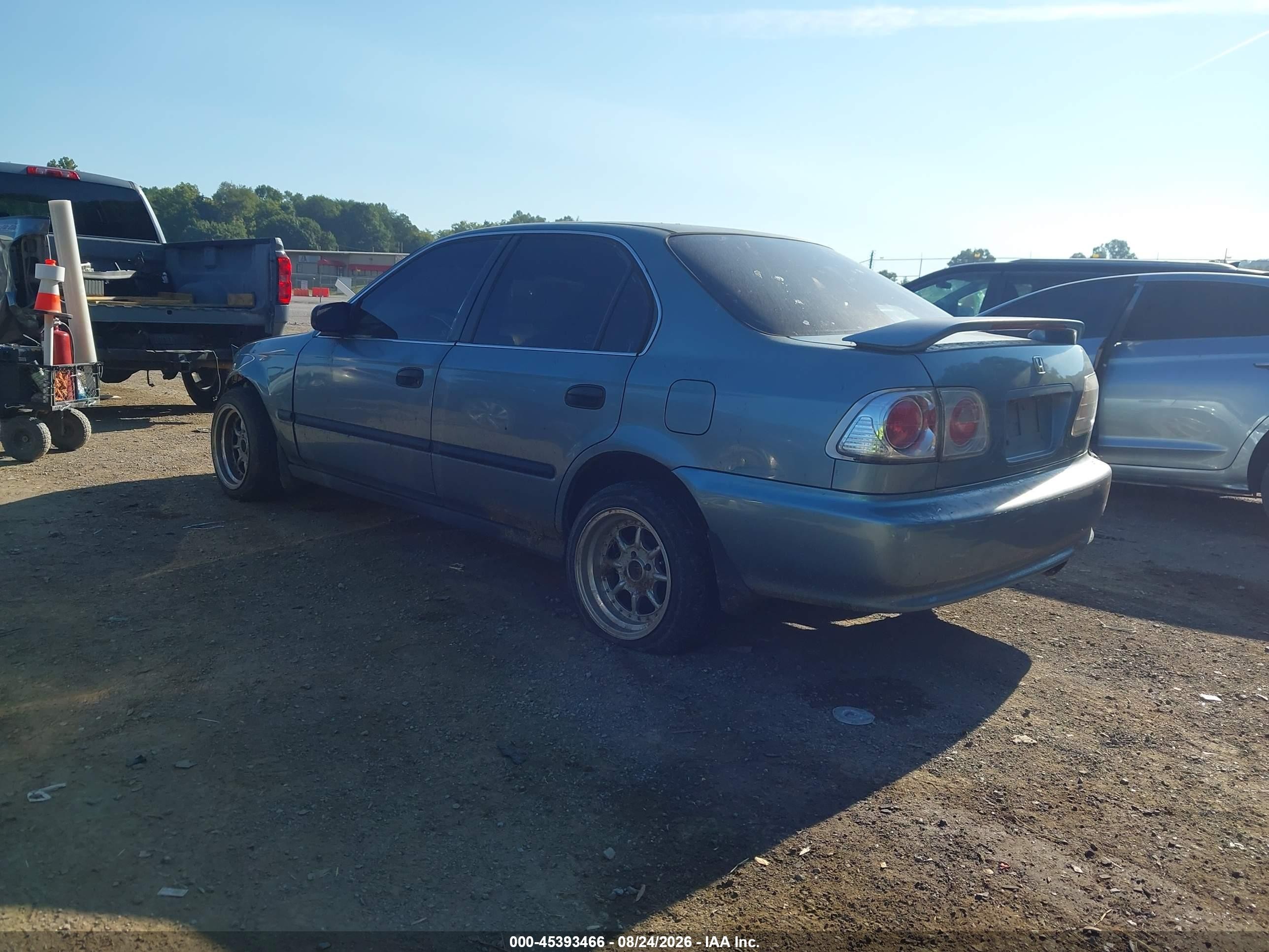 1999 Honda Civic Lx Blue vin: 1HGEJ6675XL000998