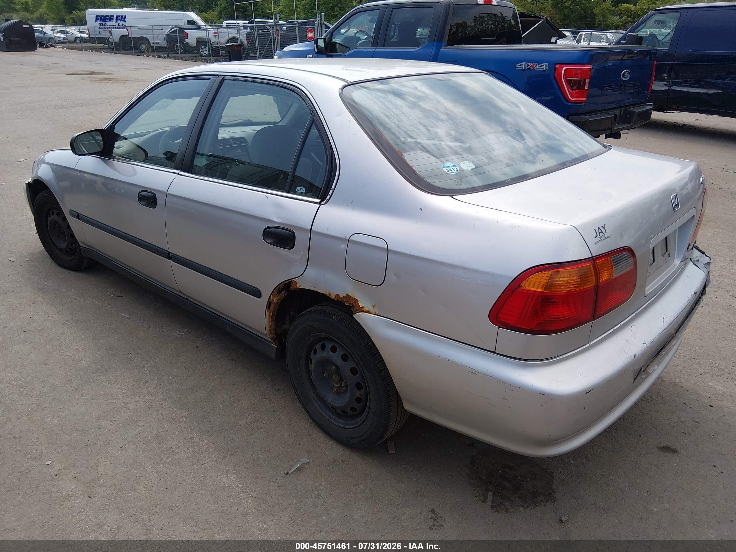 1999 Honda Civic Lx Gray vin: 1HGEJ6675XL013489