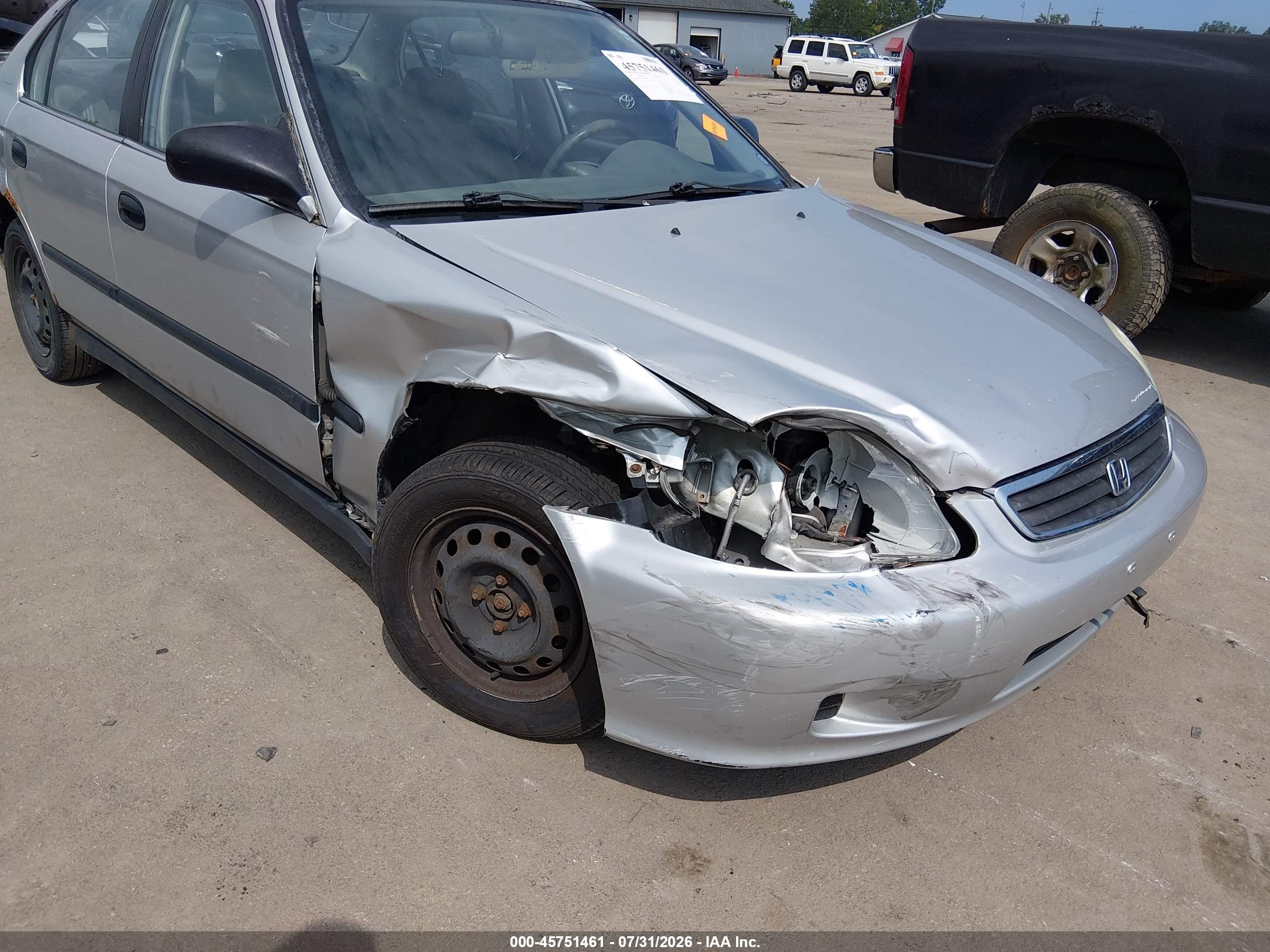 1999 Honda Civic Lx Gray vin: 1HGEJ6675XL013489