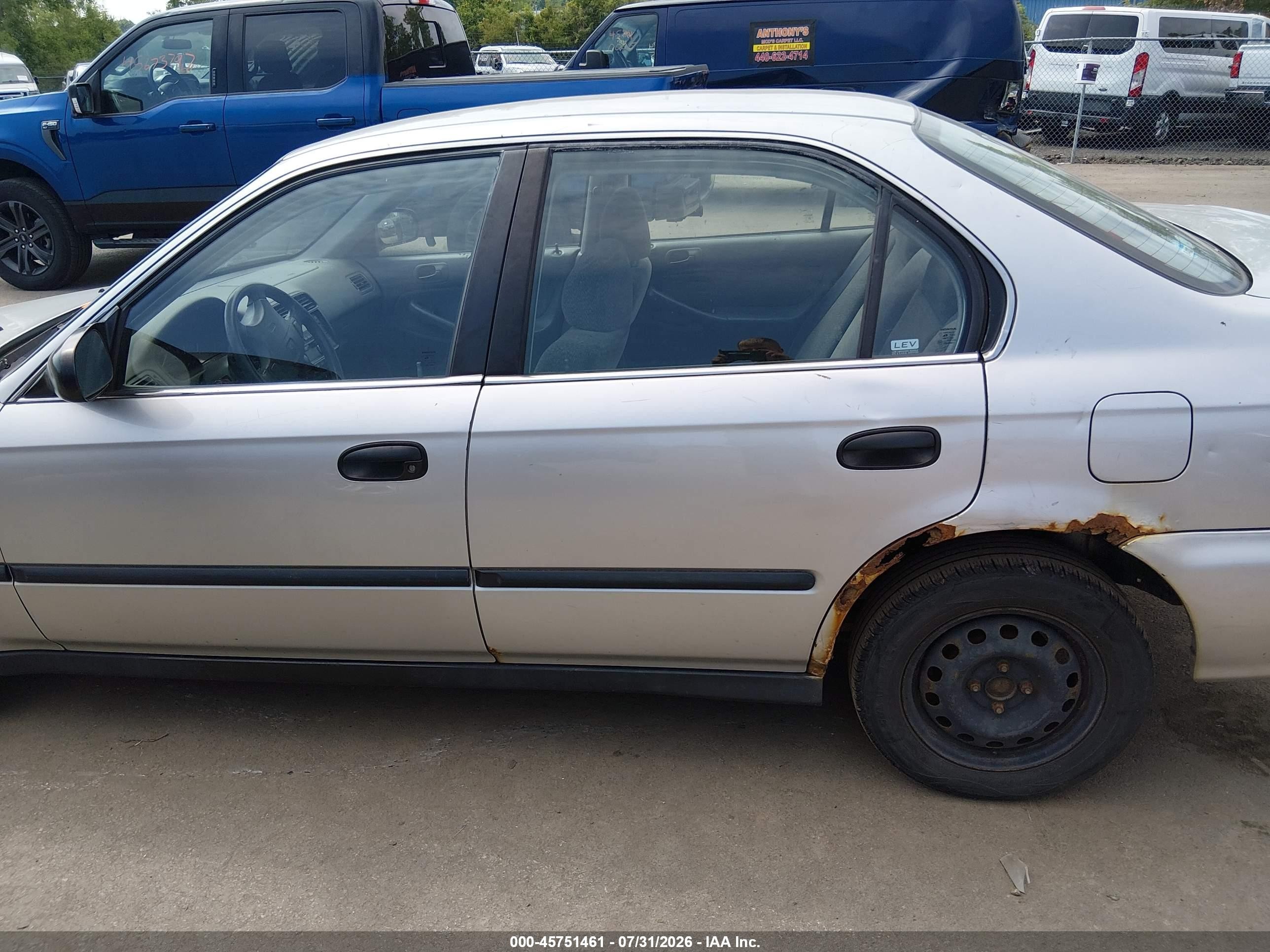 1999 Honda Civic Lx Gray vin: 1HGEJ6675XL013489