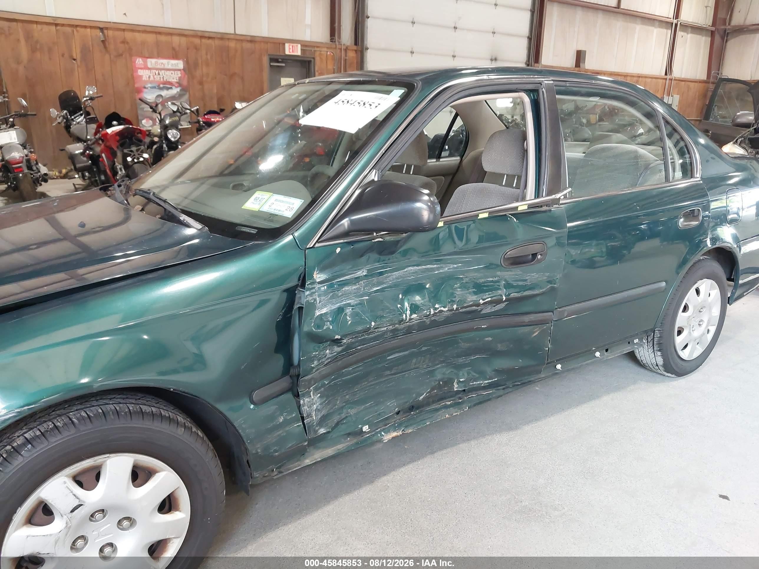 2000 Honda Civic Lx Green vin: 1HGEJ6675YL048650