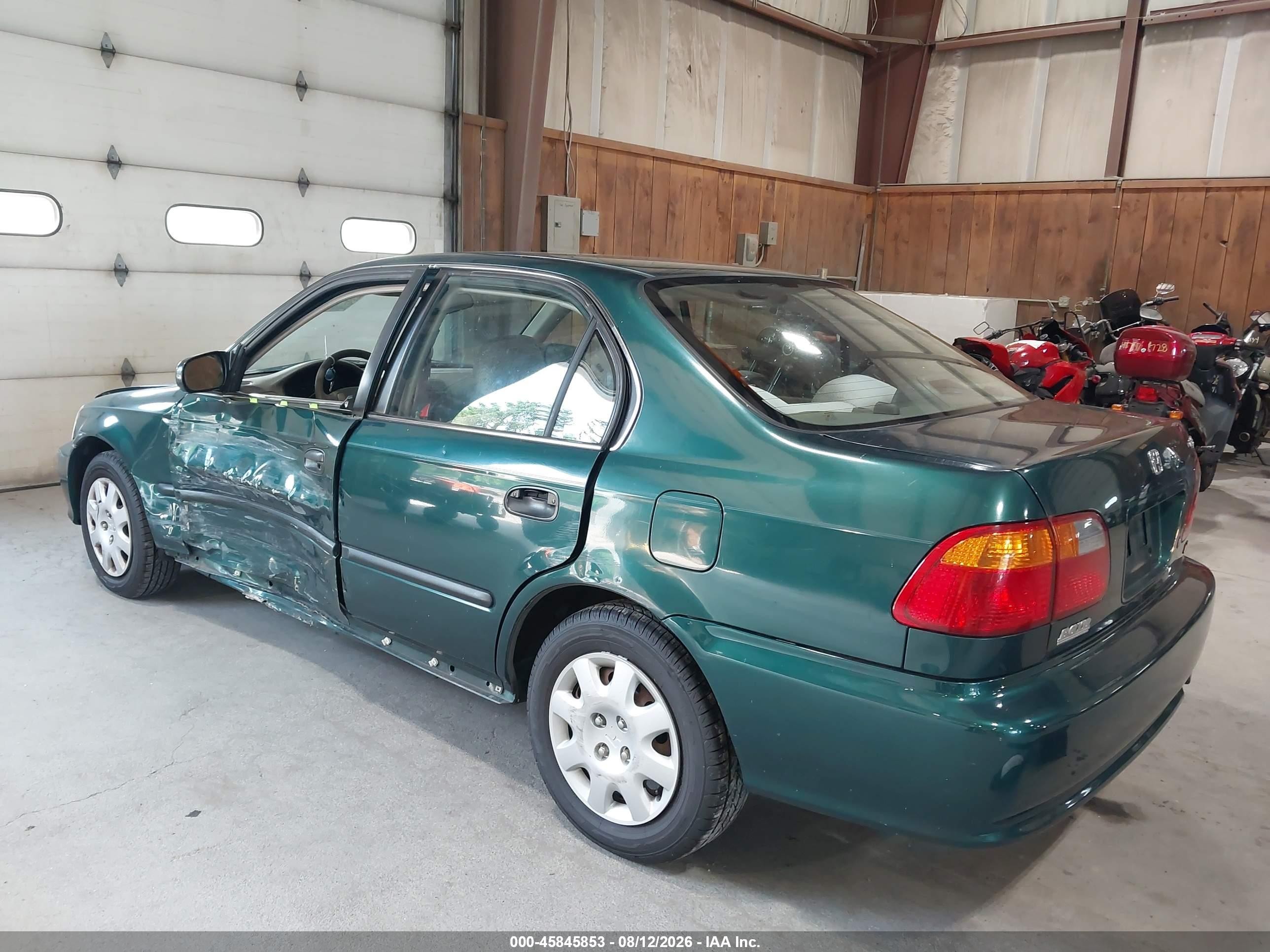 2000 Honda Civic Lx Green vin: 1HGEJ6675YL048650