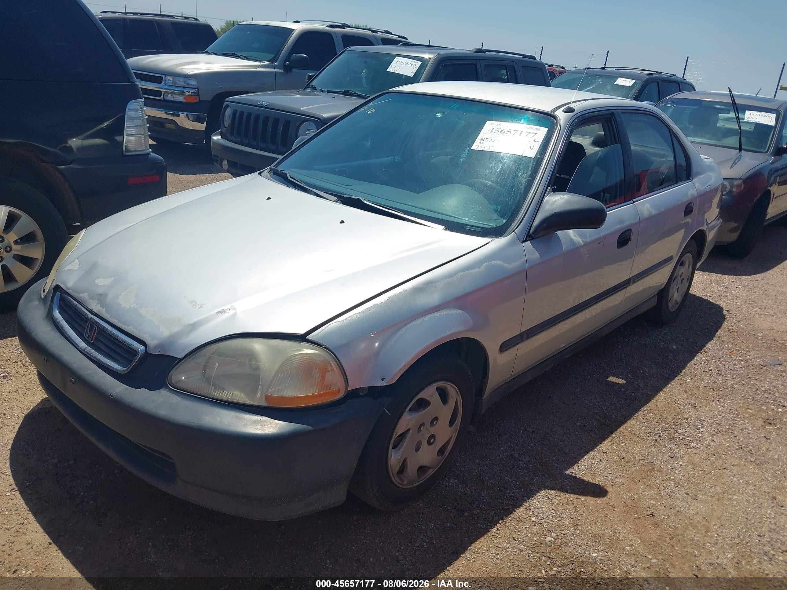 1996 Honda Civic Lx Silver vin: 1HGEJ6676TL039674