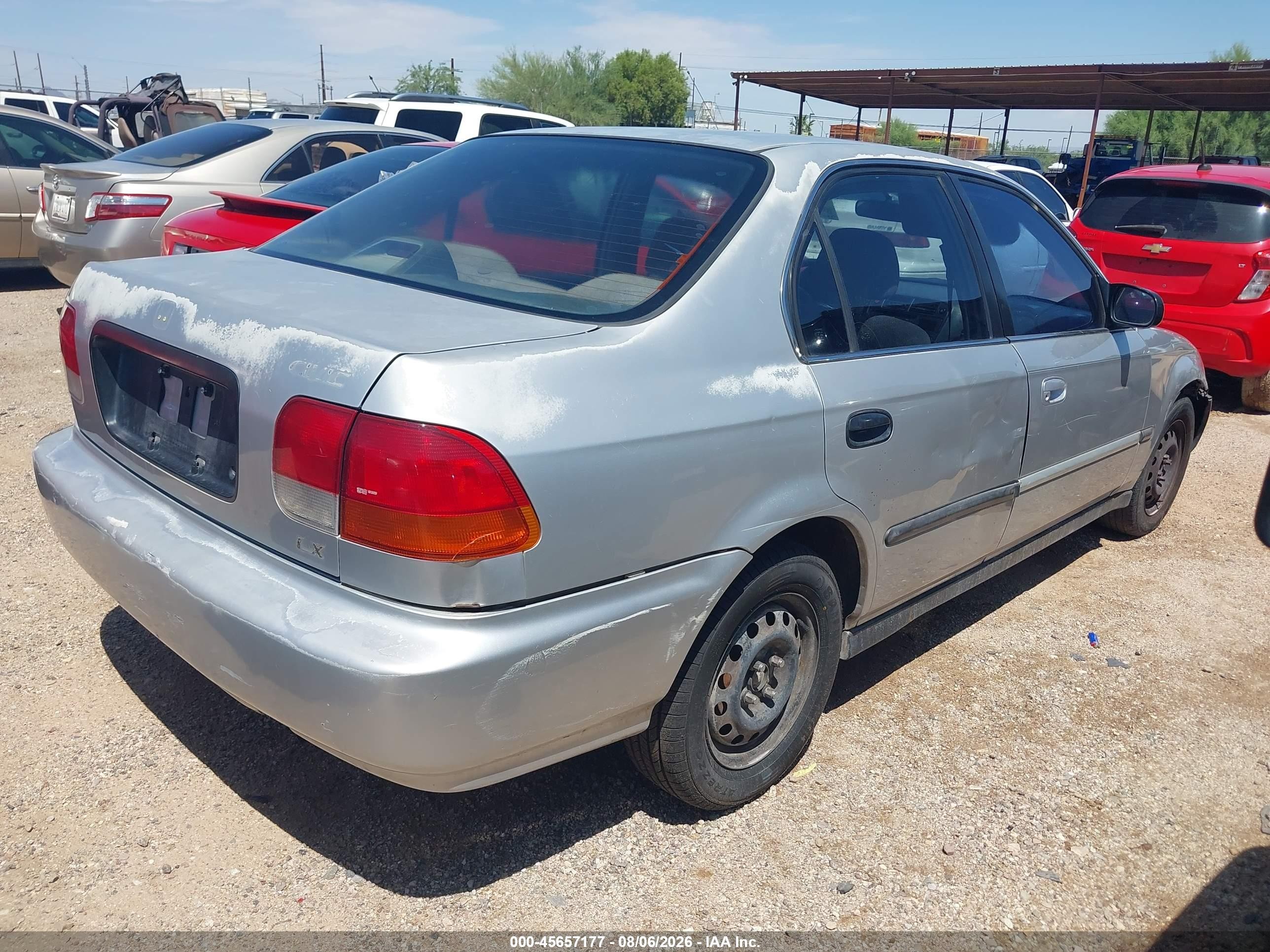 1996 Honda Civic Lx Silver vin: 1HGEJ6676TL039674