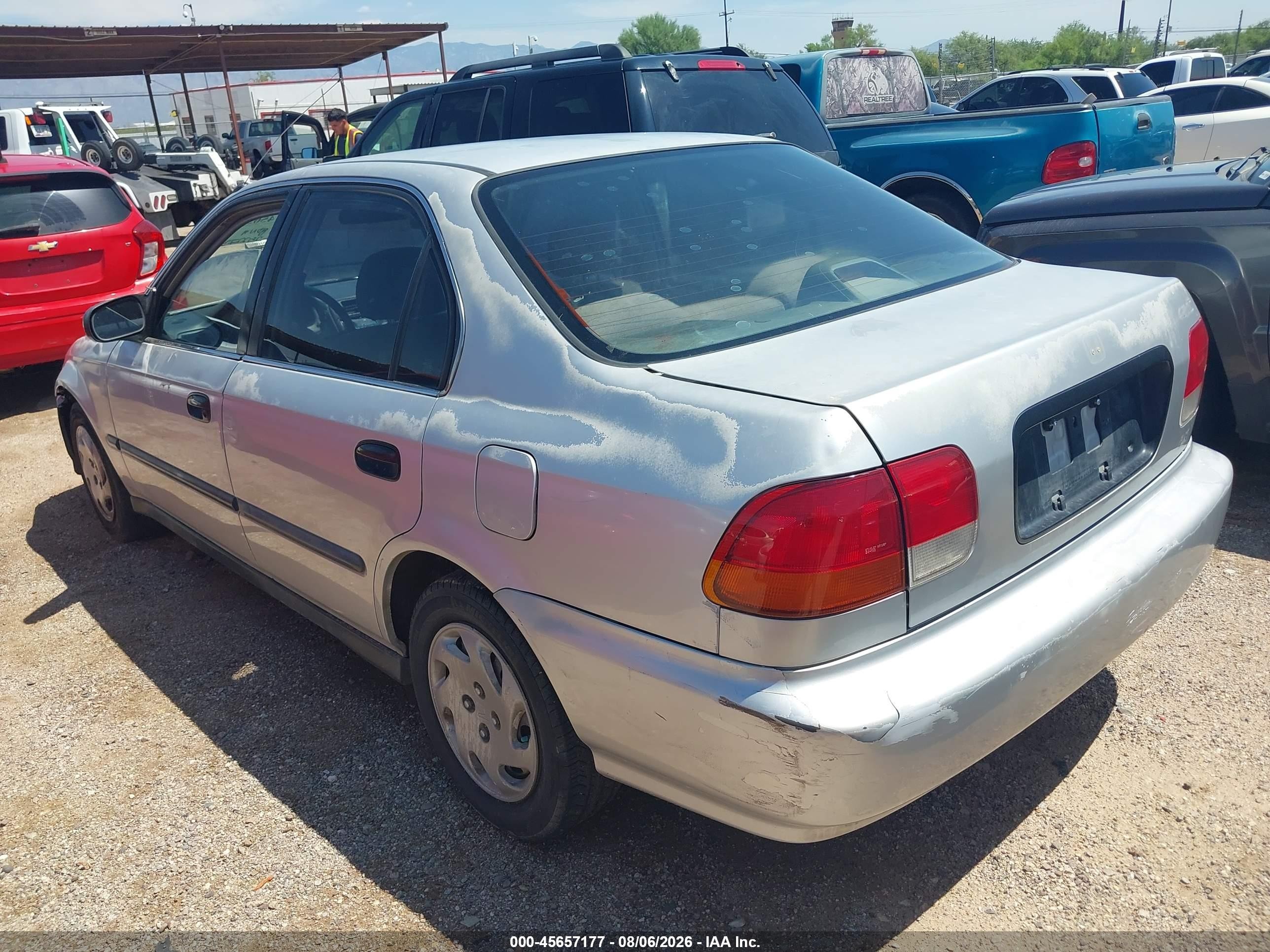 1996 Honda Civic Lx Silver vin: 1HGEJ6676TL039674