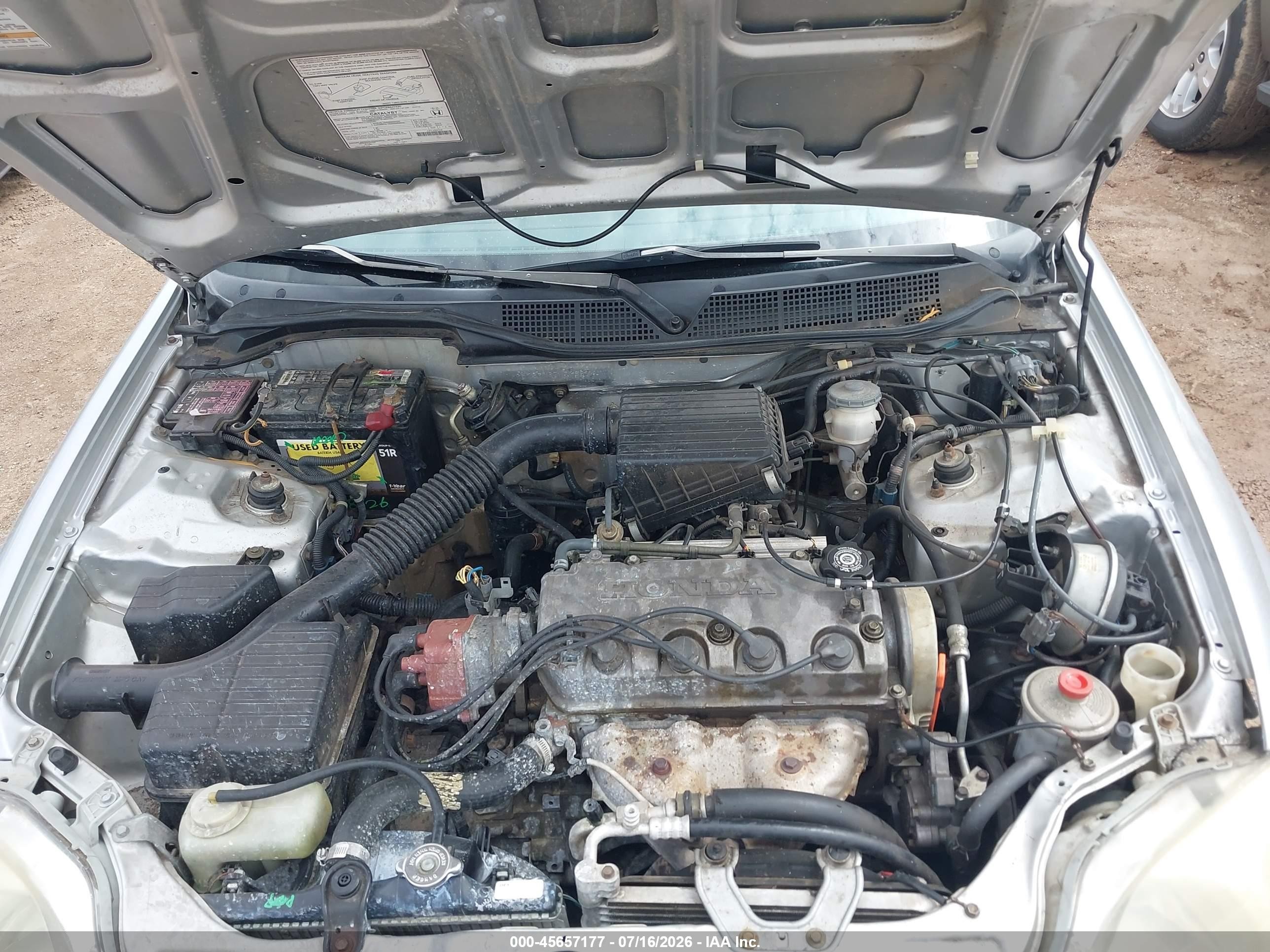1996 Honda Civic Lx Silver vin: 1HGEJ6676TL039674
