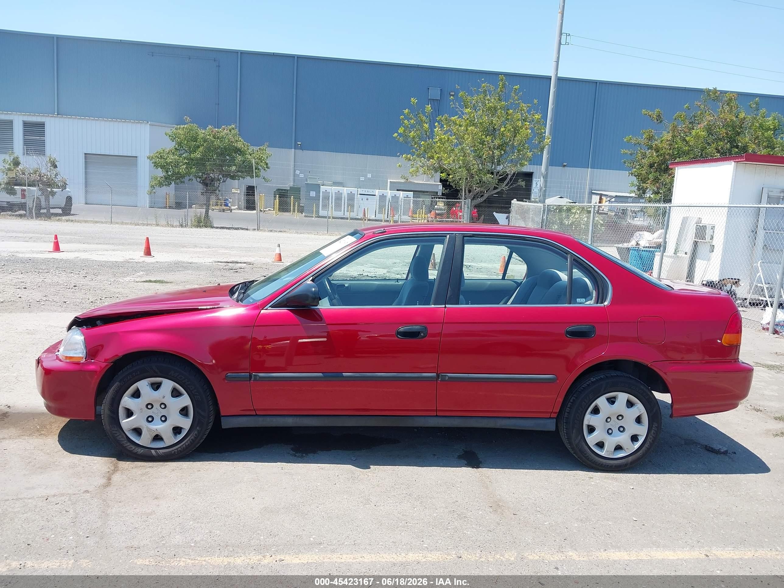 1998 Honda Civic Lx Red vin: 1HGEJ6676WL036519