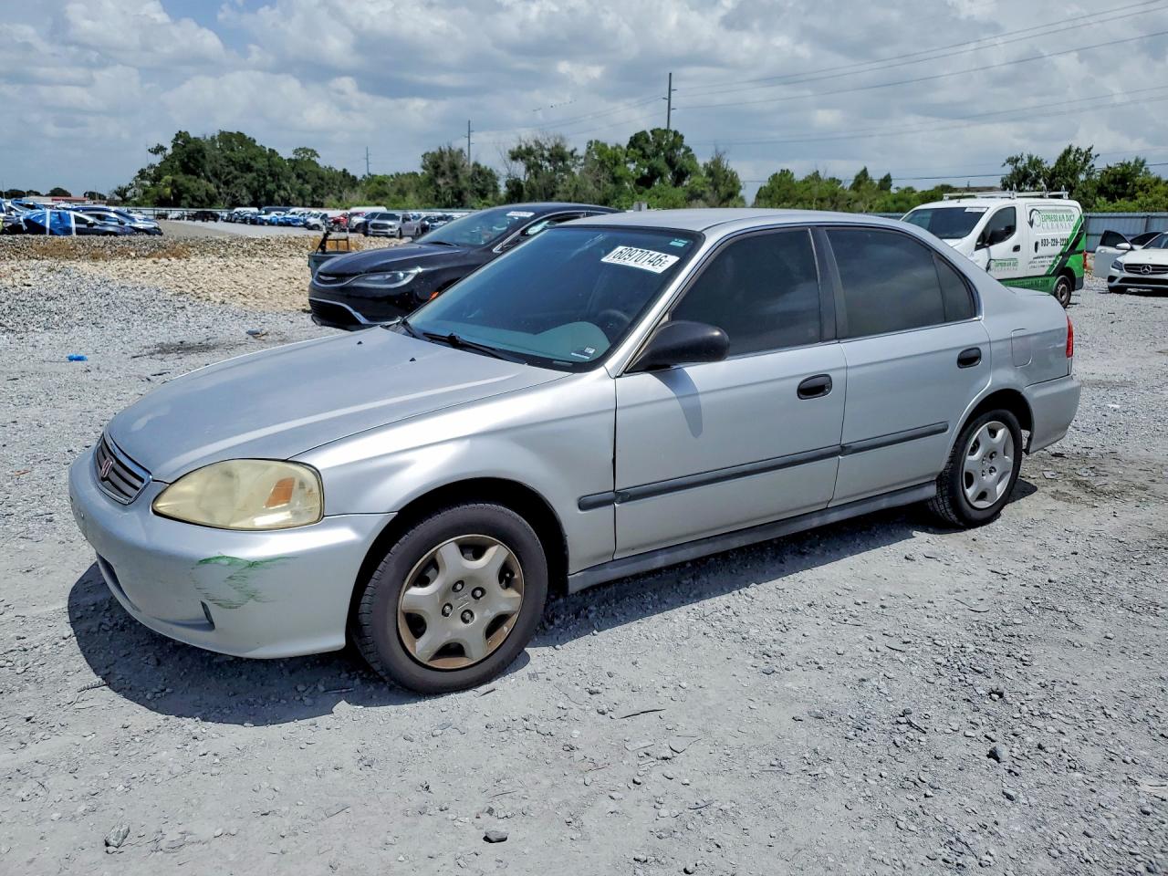 1999 Honda Civic Lx Silver vin: 1HGEJ6677XL034635
