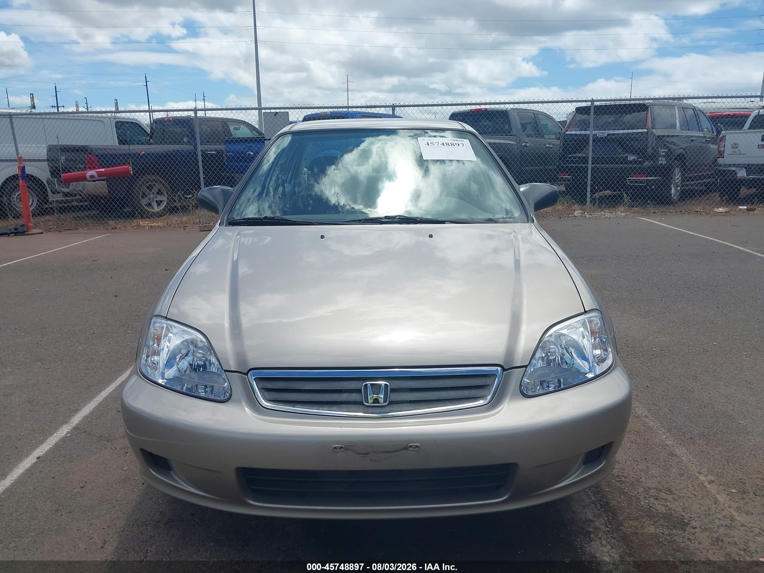2000 Honda Civic Lx Beige vin: 1HGEJ6677YL033356