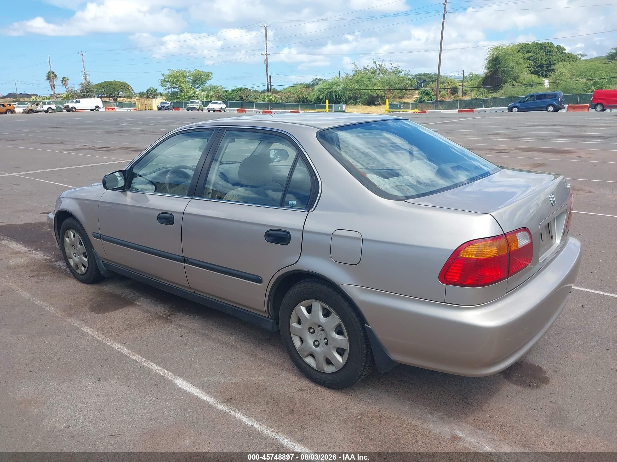 2000 Honda Civic Lx Beige vin: 1HGEJ6677YL033356