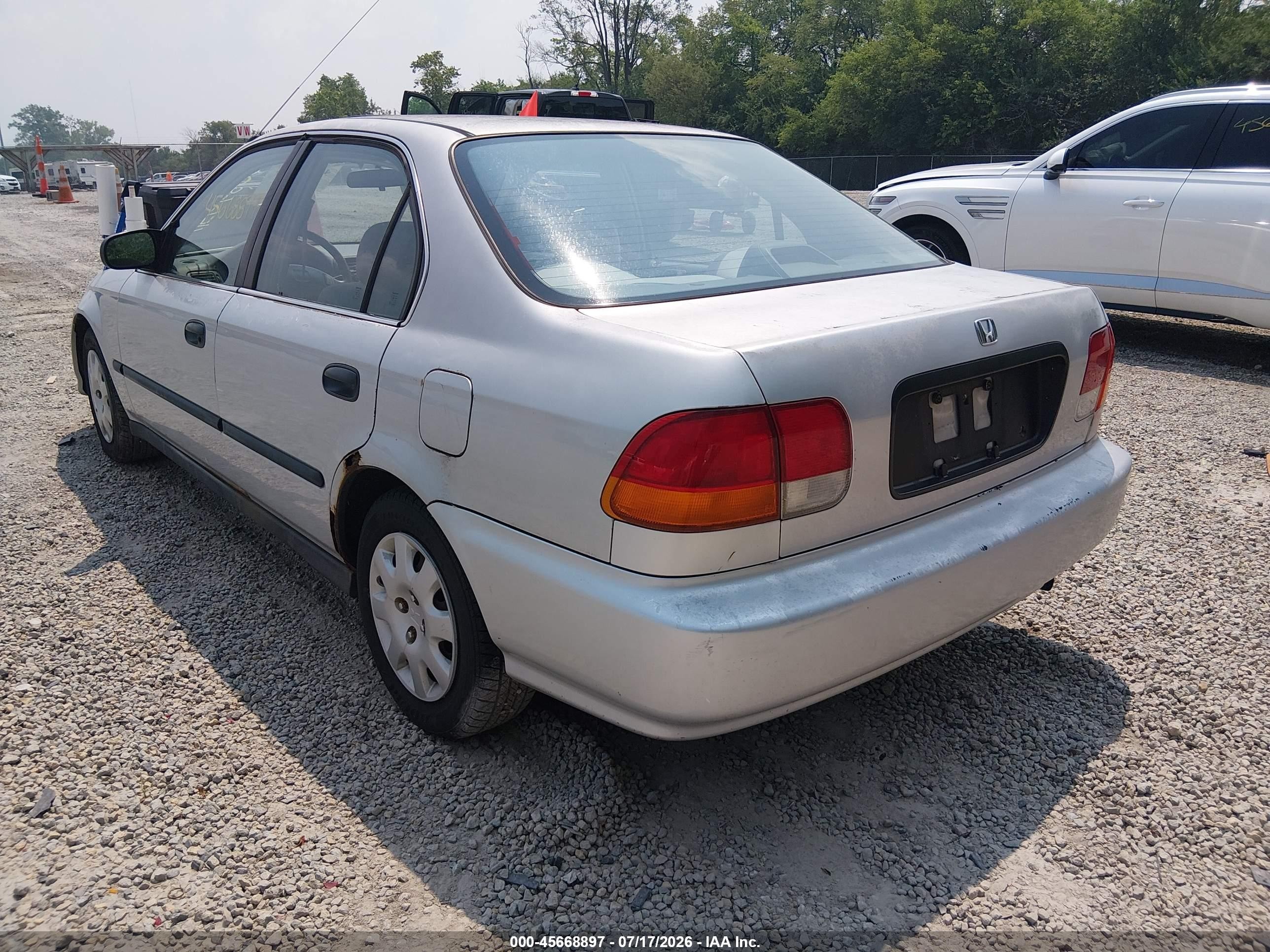 1998 Honda Civic Lx Silver vin: 1HGEJ6678WL003389