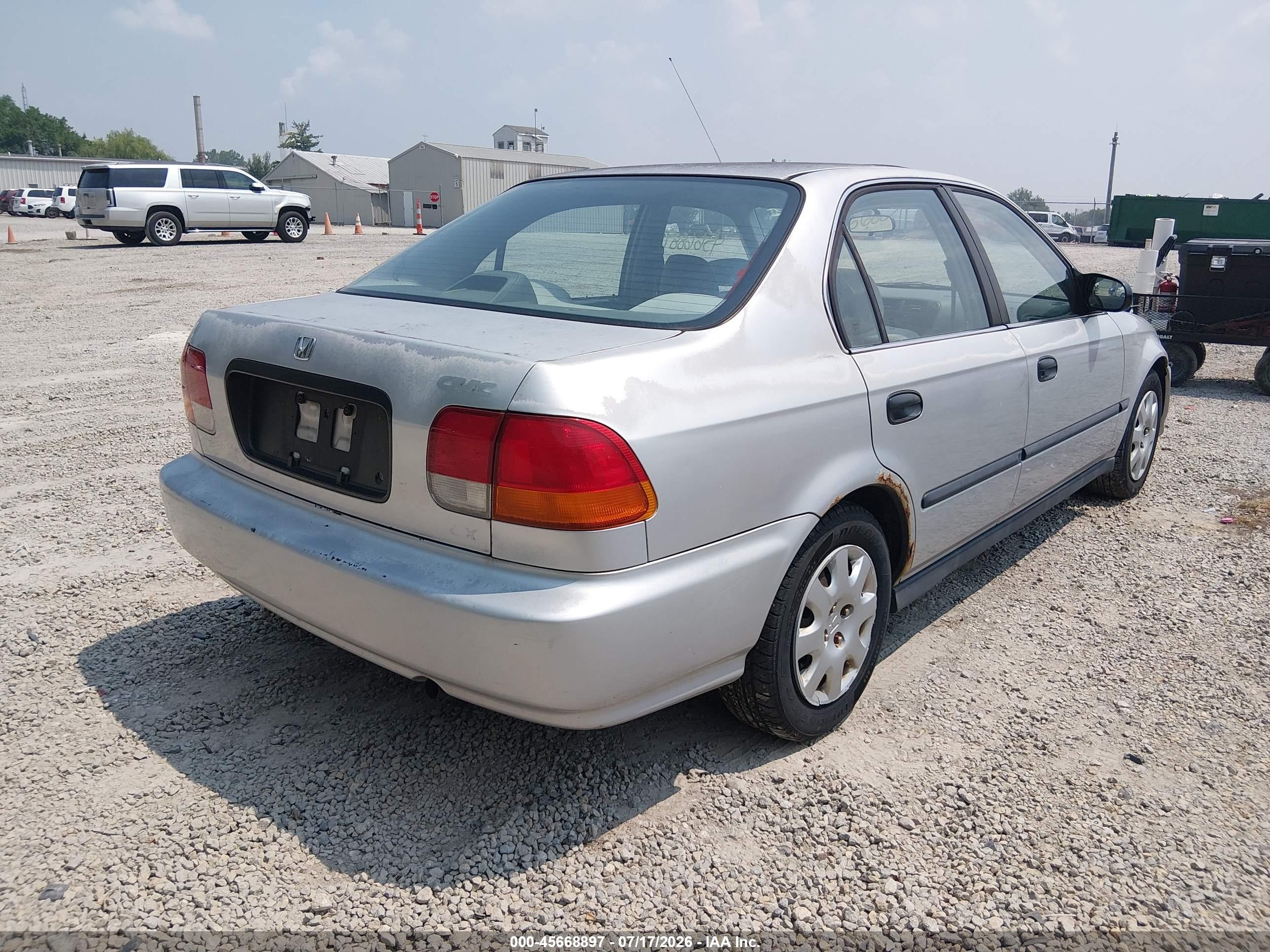 1998 Honda Civic Lx Silver vin: 1HGEJ6678WL003389