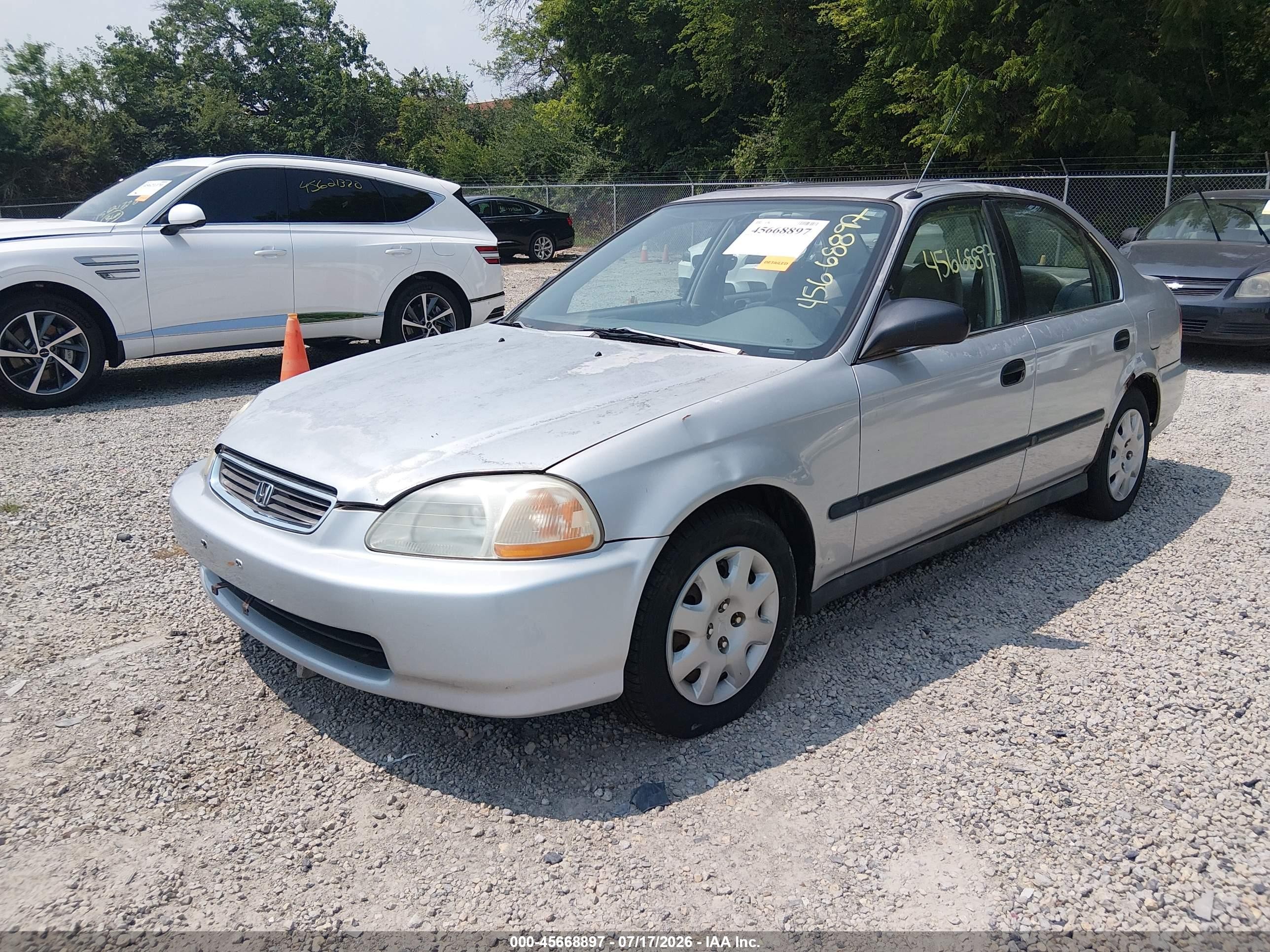1998 Honda Civic Lx Silver vin: 1HGEJ6678WL003389