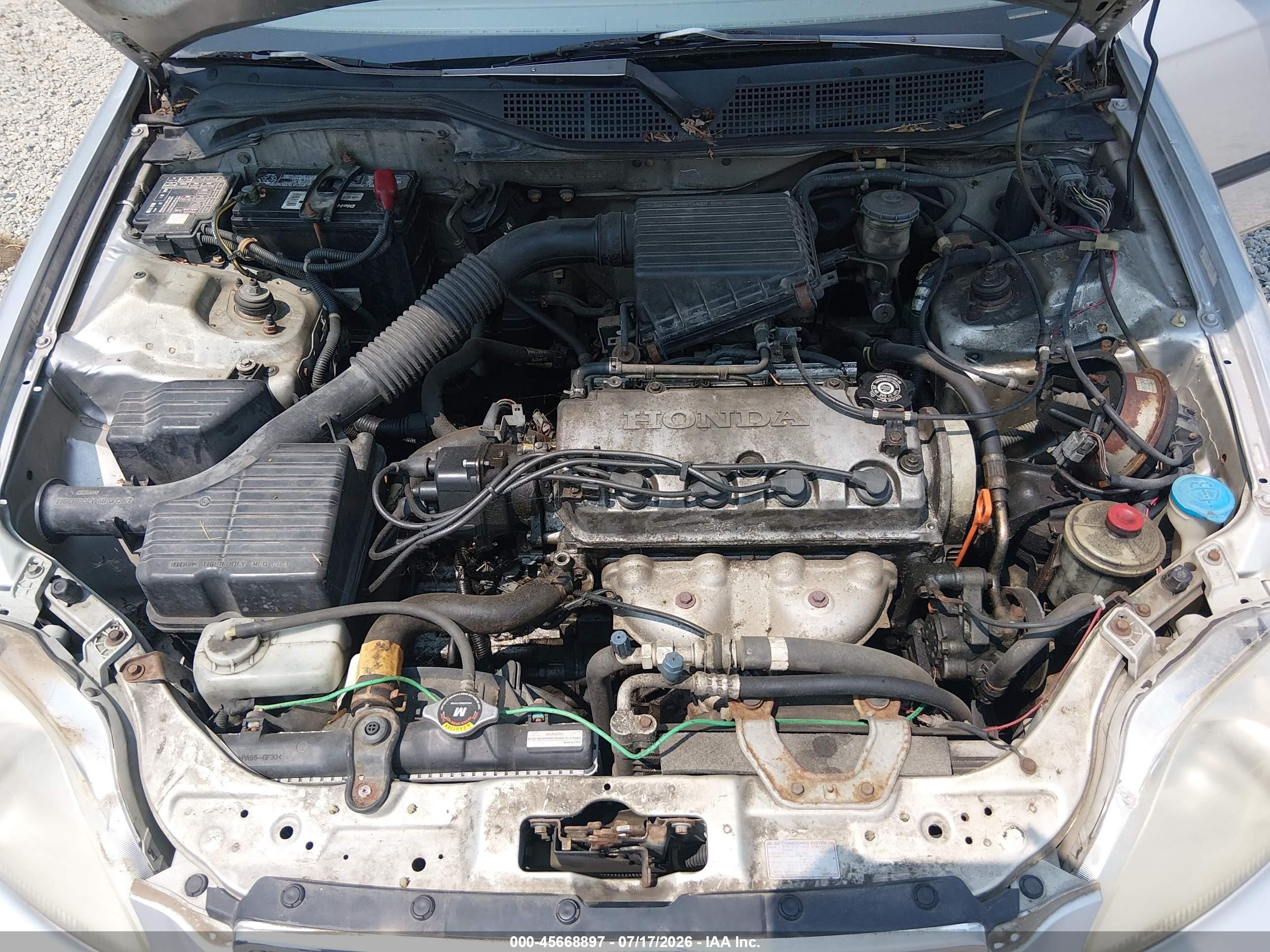 1998 Honda Civic Lx Silver vin: 1HGEJ6678WL003389