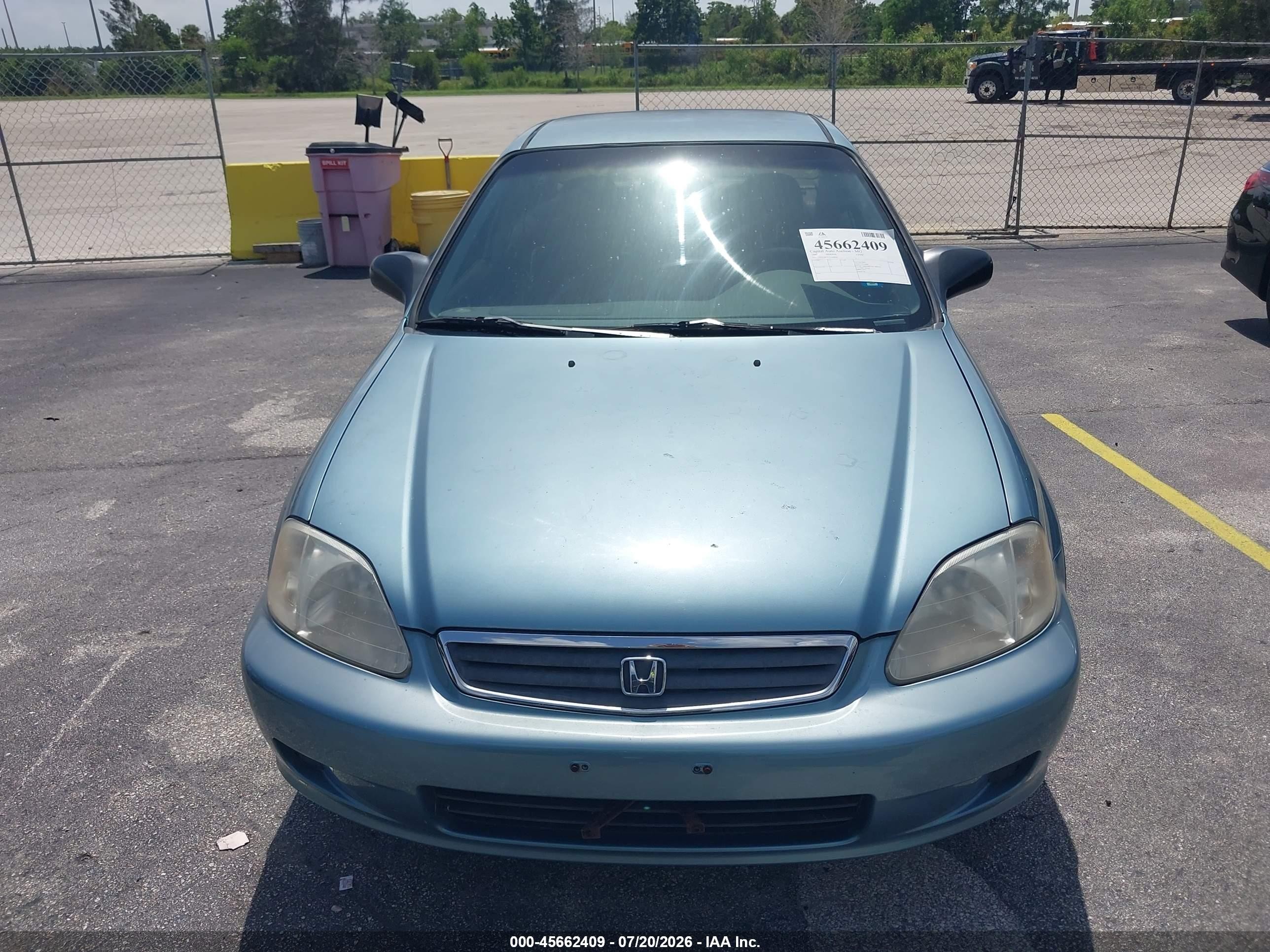 2000 Honda Civic Lx Light Blue vin: 1HGEJ6678YL018543
