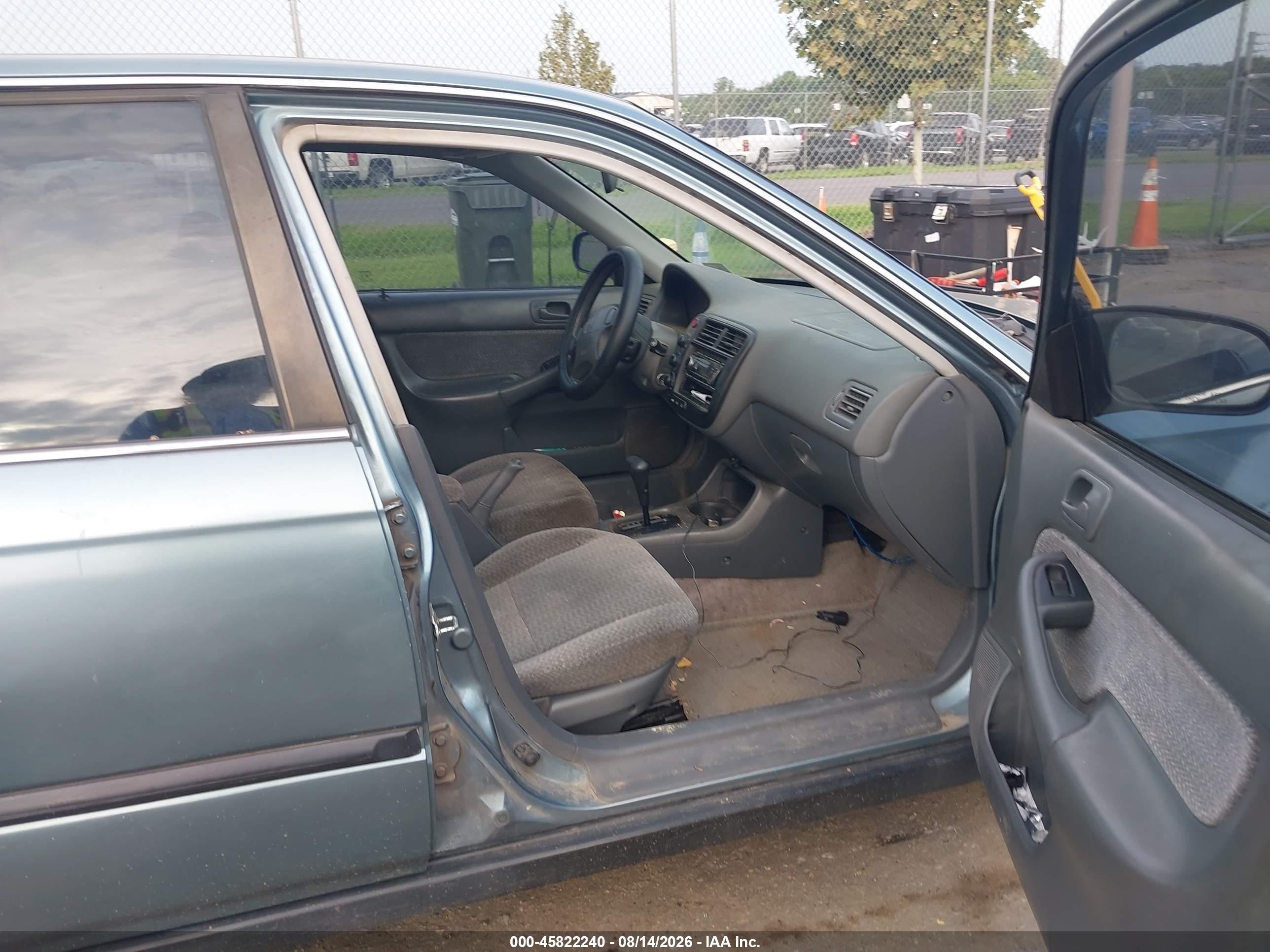 2000 Honda Civic Lx Blue vin: 1HGEJ6678YL036041