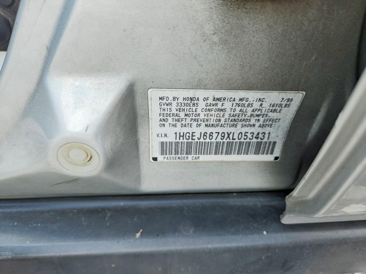 1999 Honda Civic Lx Silver vin: 1HGEJ6679XL053431