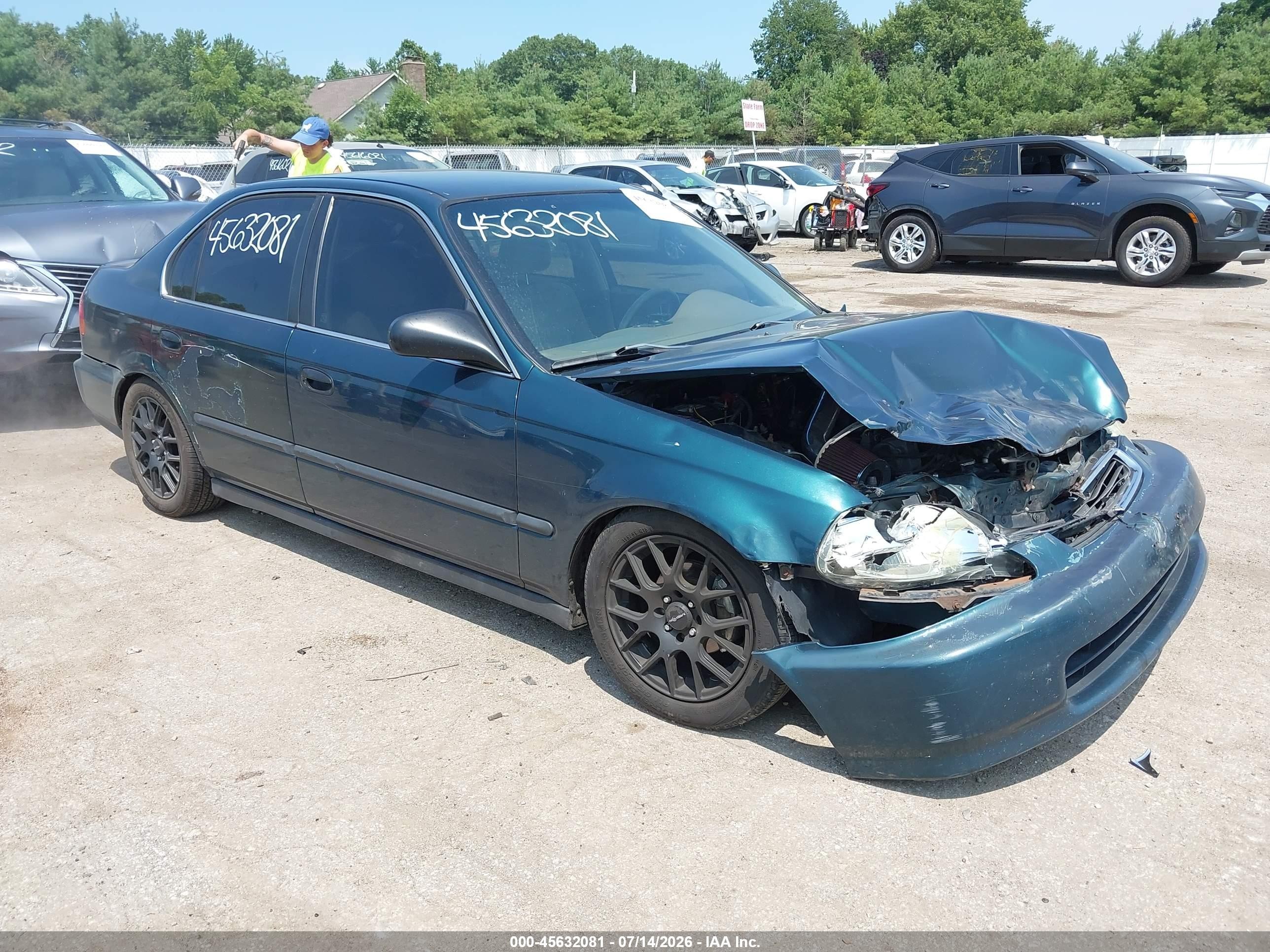 1997 Honda Civic Lx Green vin: 1HGEJ667XVL002887