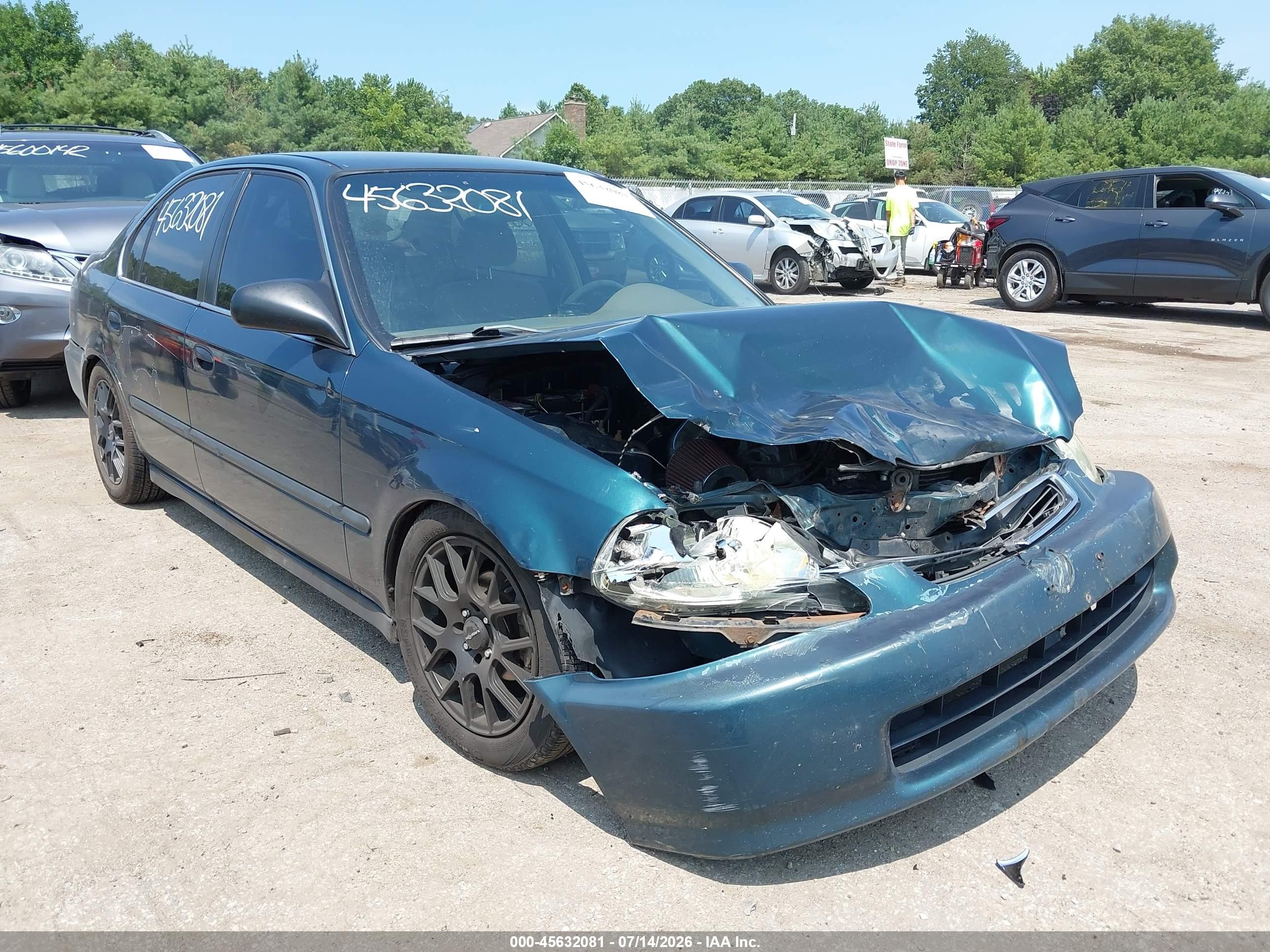 1997 Honda Civic Lx Green vin: 1HGEJ667XVL002887