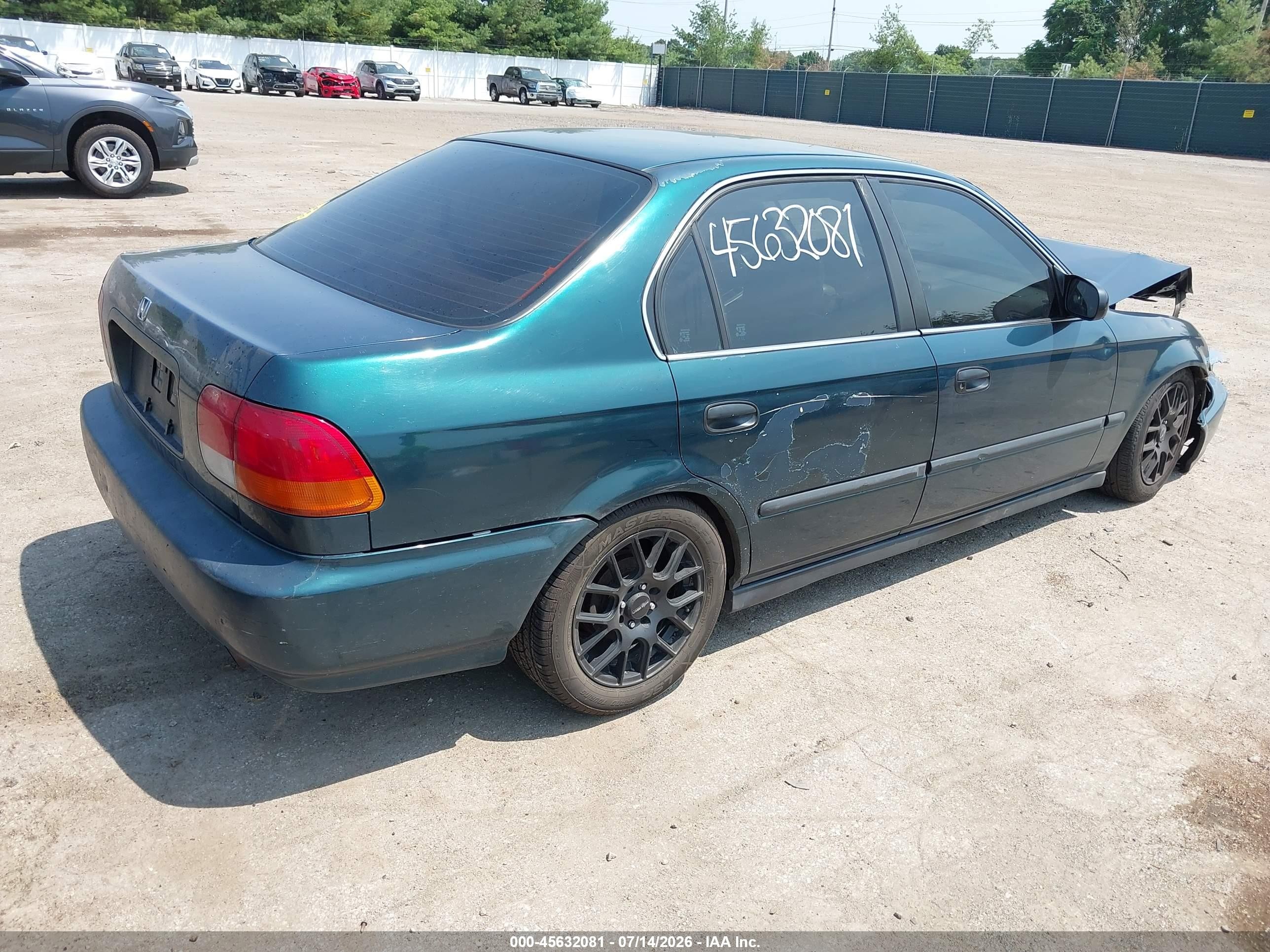 1997 Honda Civic Lx Green vin: 1HGEJ667XVL002887