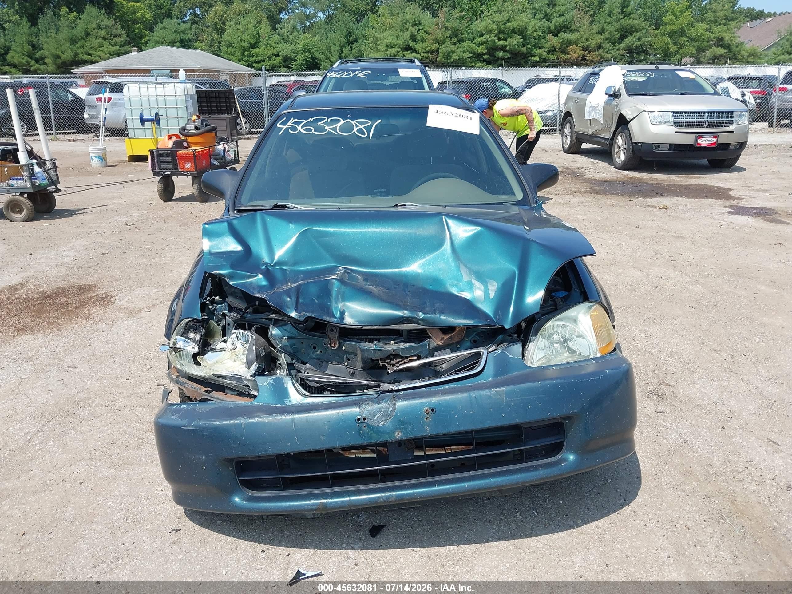 1997 Honda Civic Lx Green vin: 1HGEJ667XVL002887