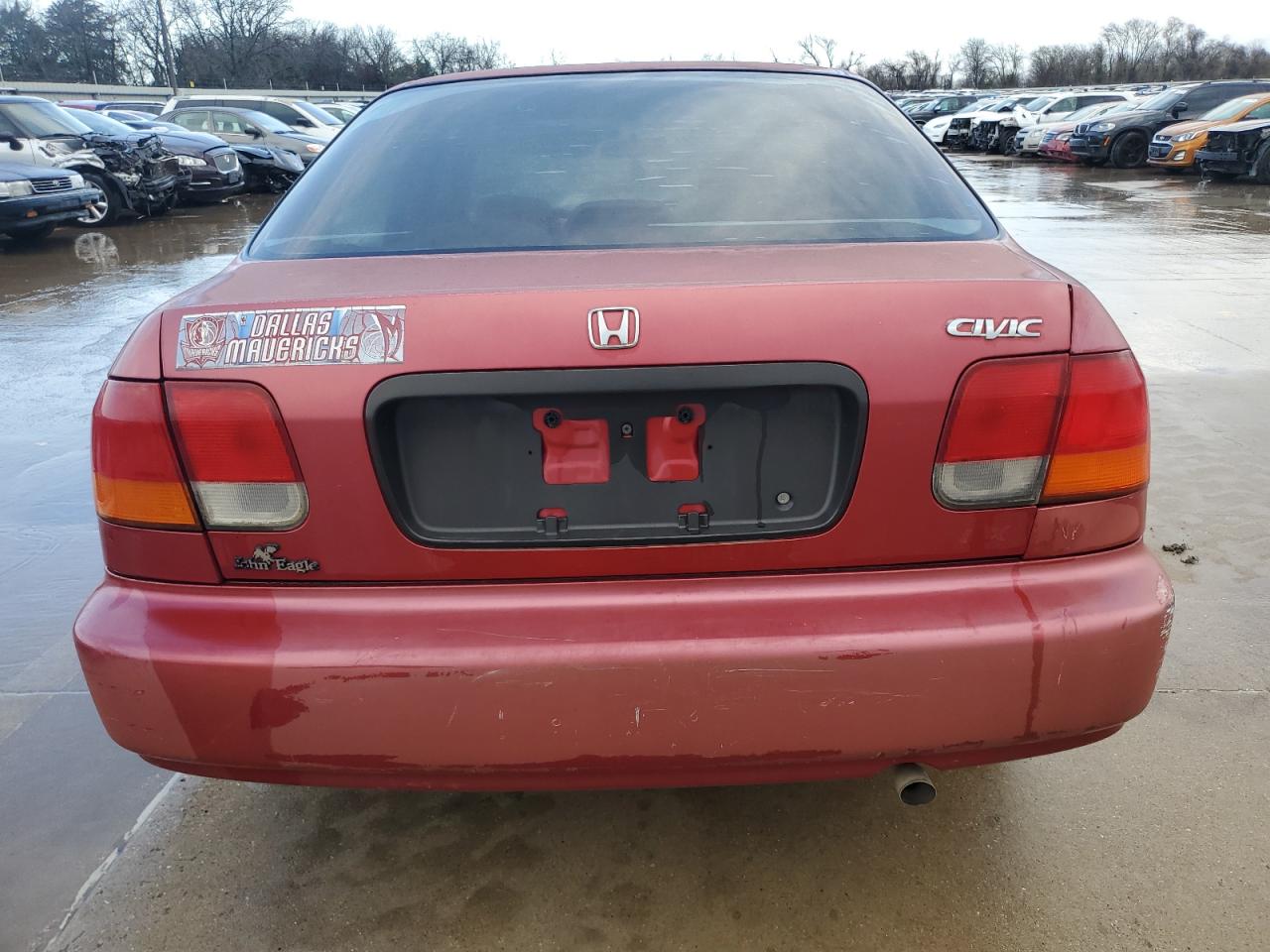 1997 Honda Civic Lx Red vin: 1HGEJ667XVL014568