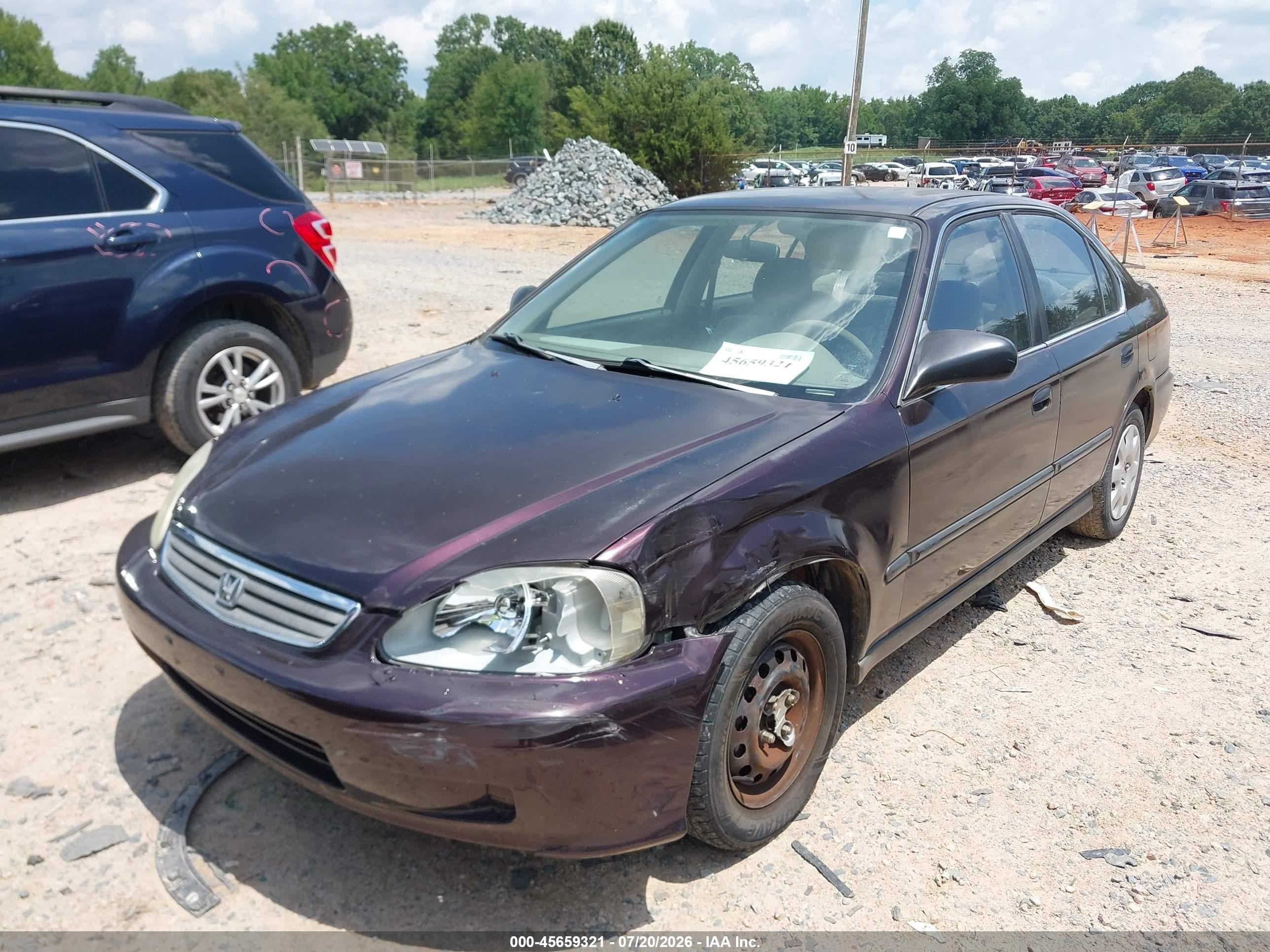 2000 Honda Civic Lx Фиолетовый vin: 1HGEJ667XYL004921