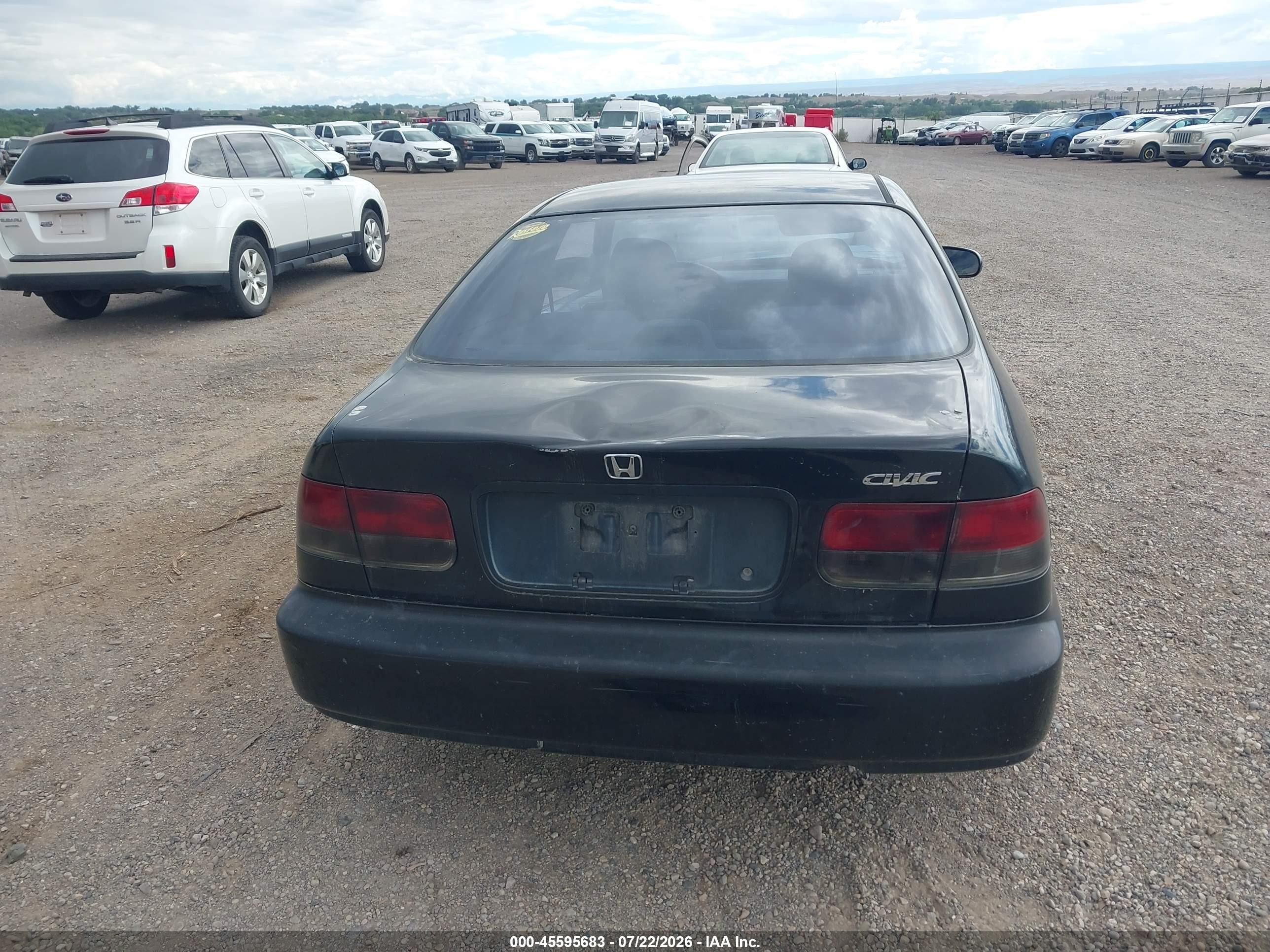1998 Honda Civic Hx Black vin: 1HGEJ7123WL006699