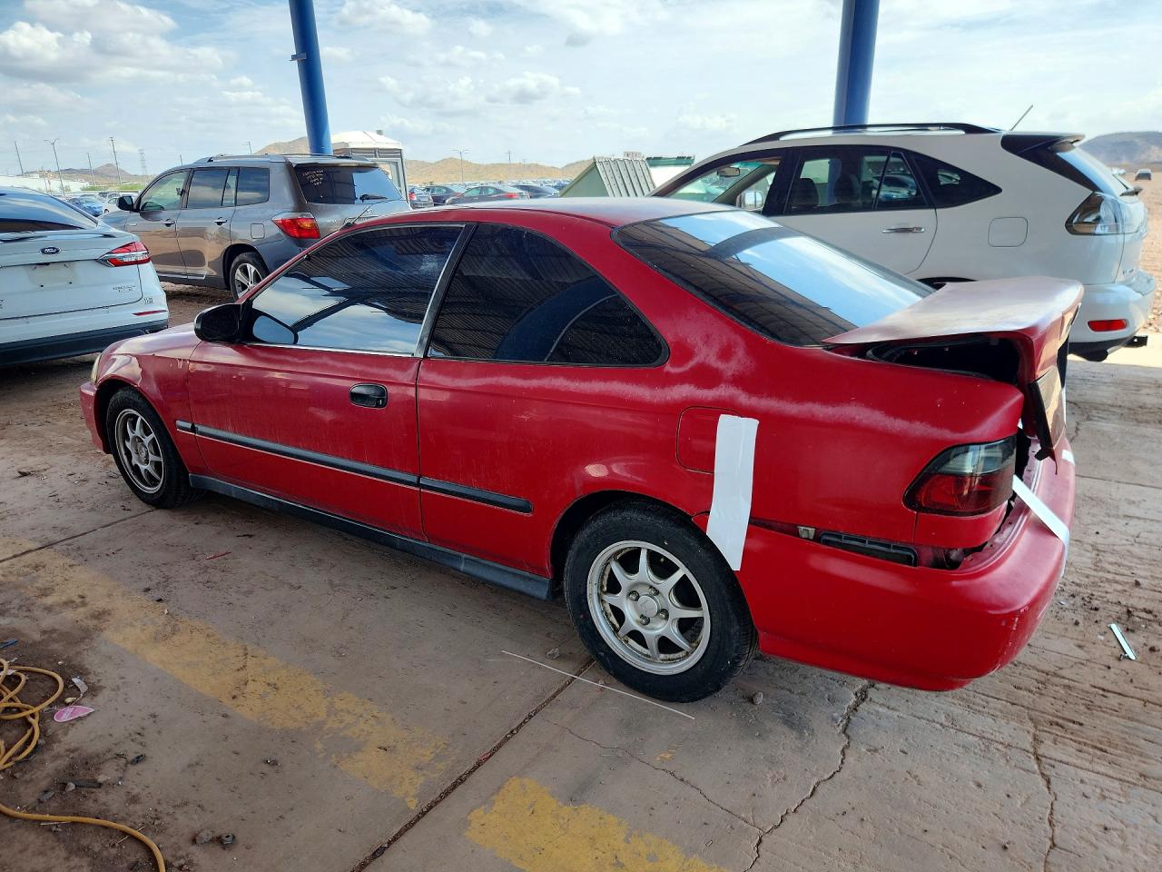 1996 Honda Civic Красный vin: 1HGEJ7129TL068233