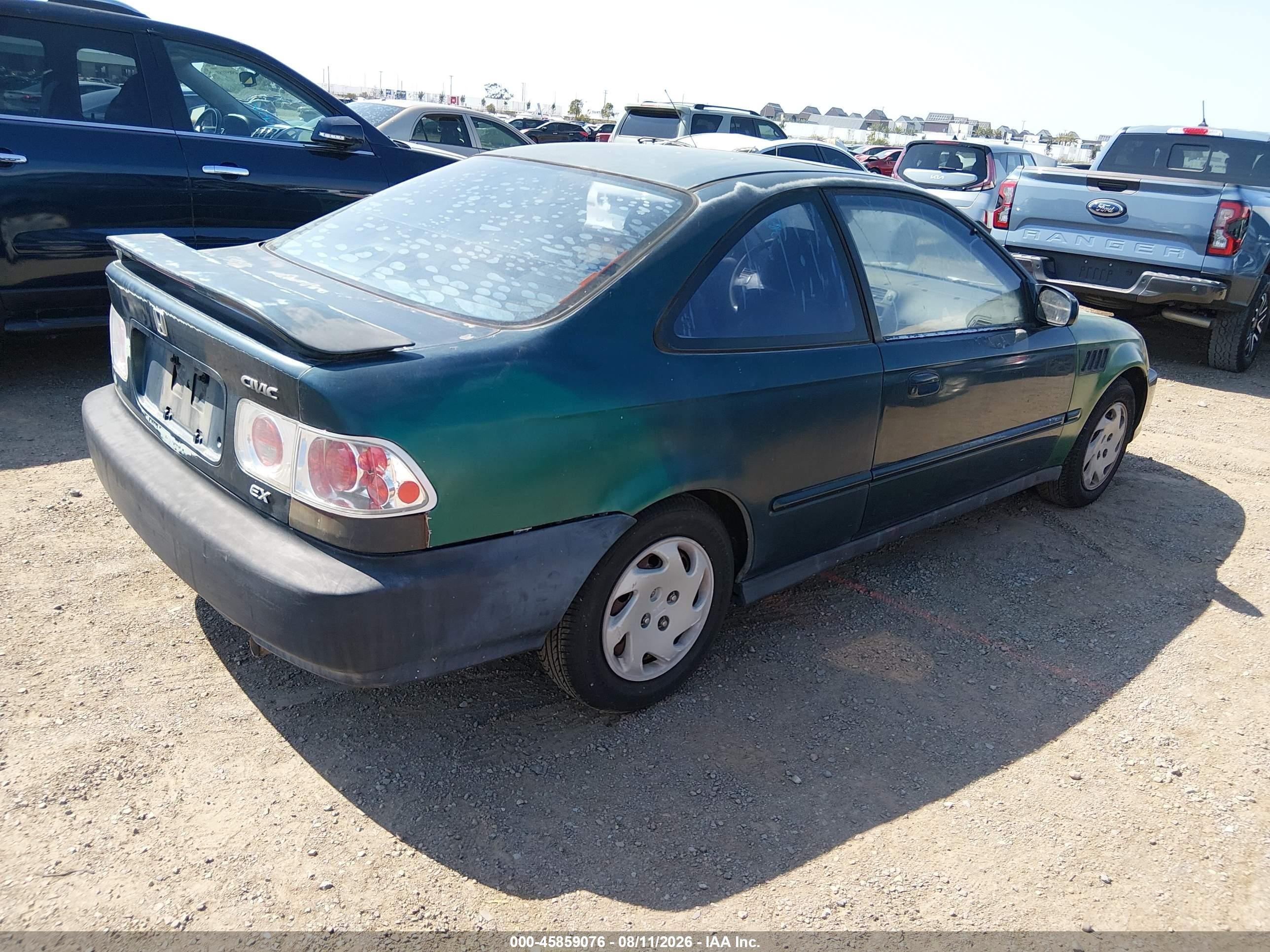 1996 Honda Civic Ex Green vin: 1HGEJ8140TL084263