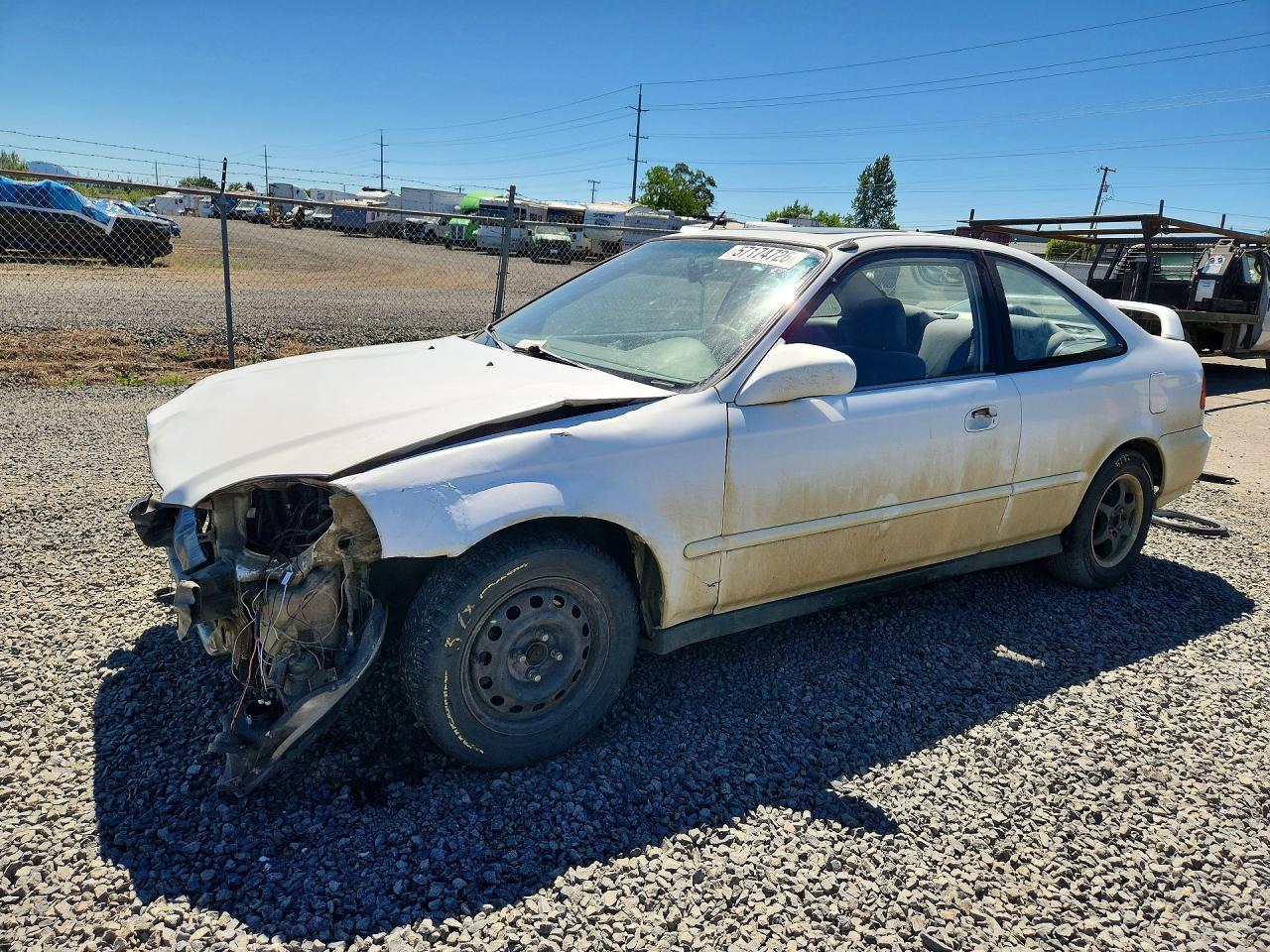 1998 Honda Civic Ex White vin: 1HGEJ8140WL082128