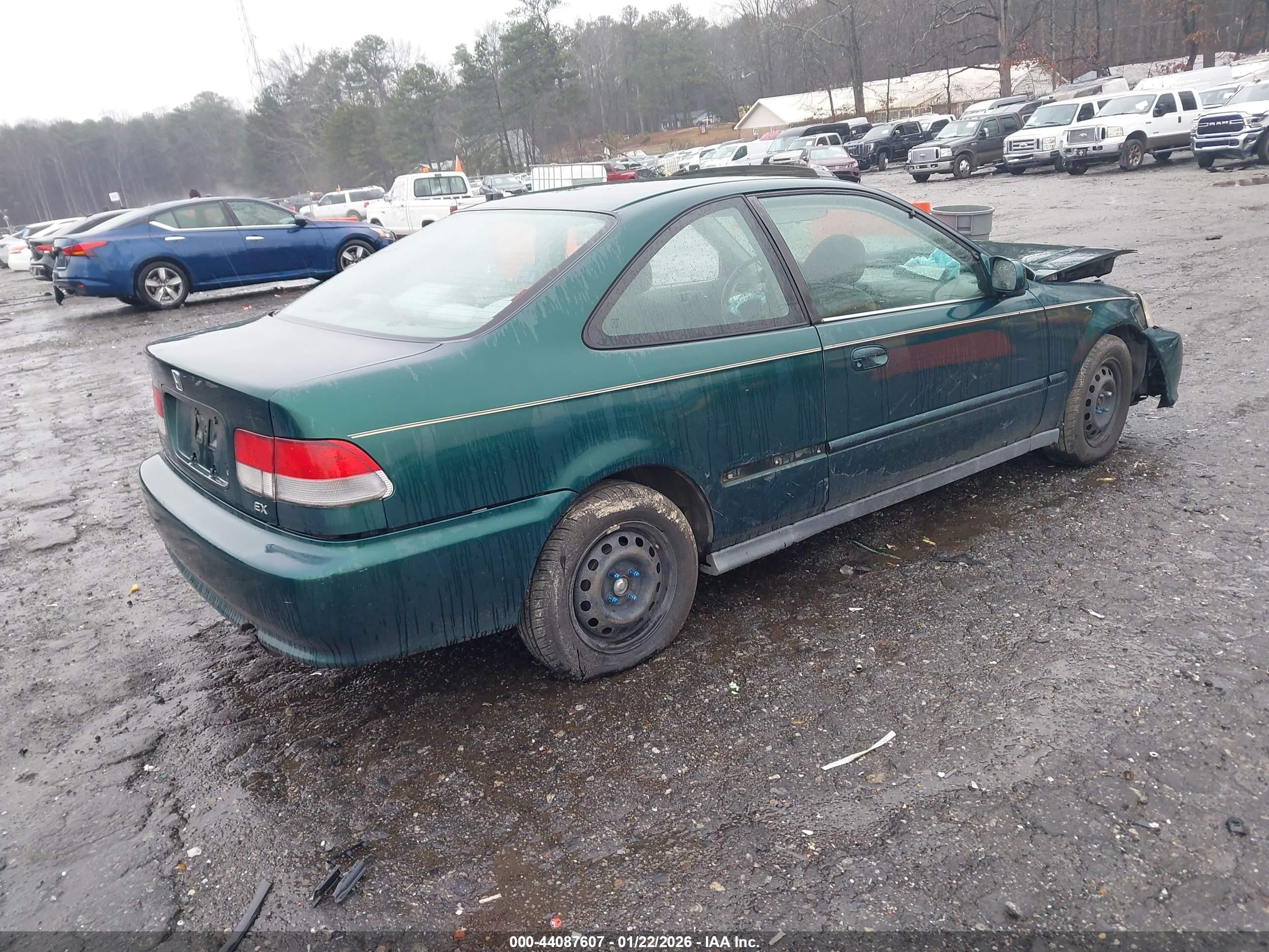 2000 Honda Civic Ex Green vin: 1HGEJ8140YL002992
