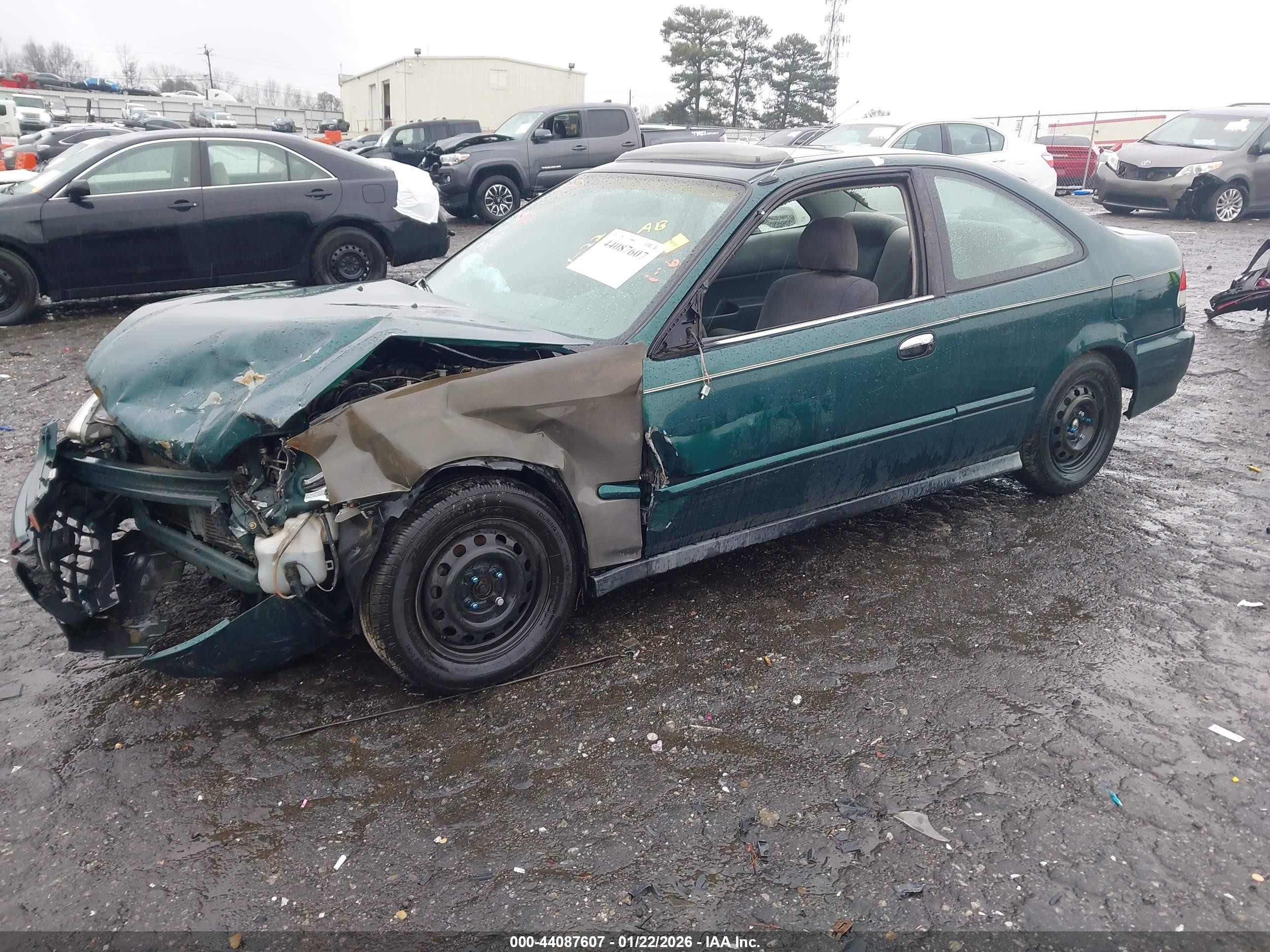 2000 Honda Civic Ex Green vin: 1HGEJ8140YL002992