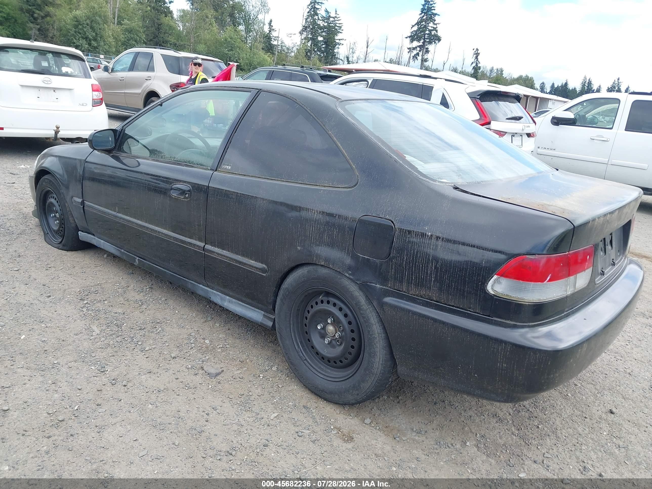 1997 Honda Civic Ex Black vin: 1HGEJ8141VL018730