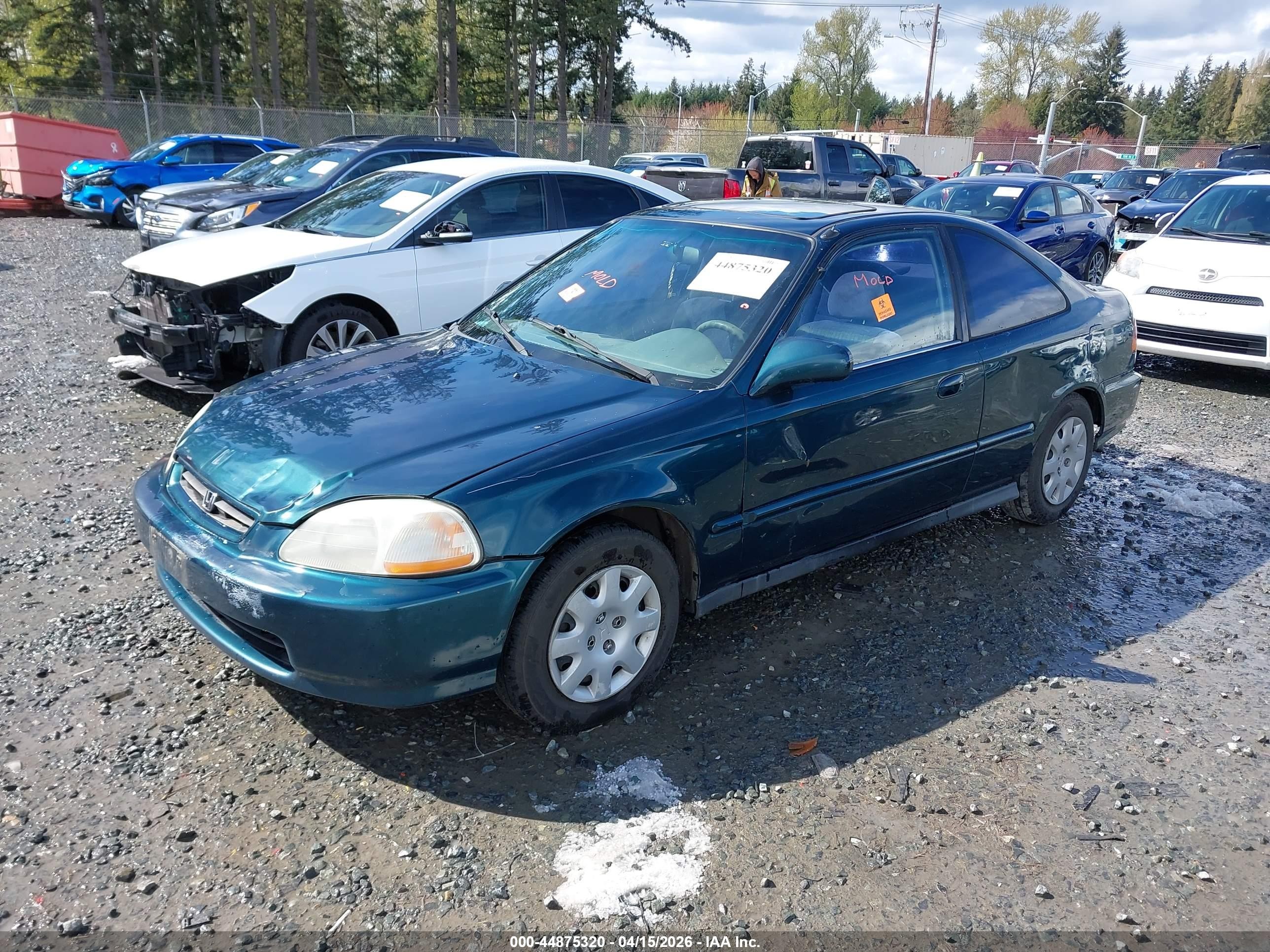 1998 Honda Civic Ex Green vin: 1HGEJ8141WL032421