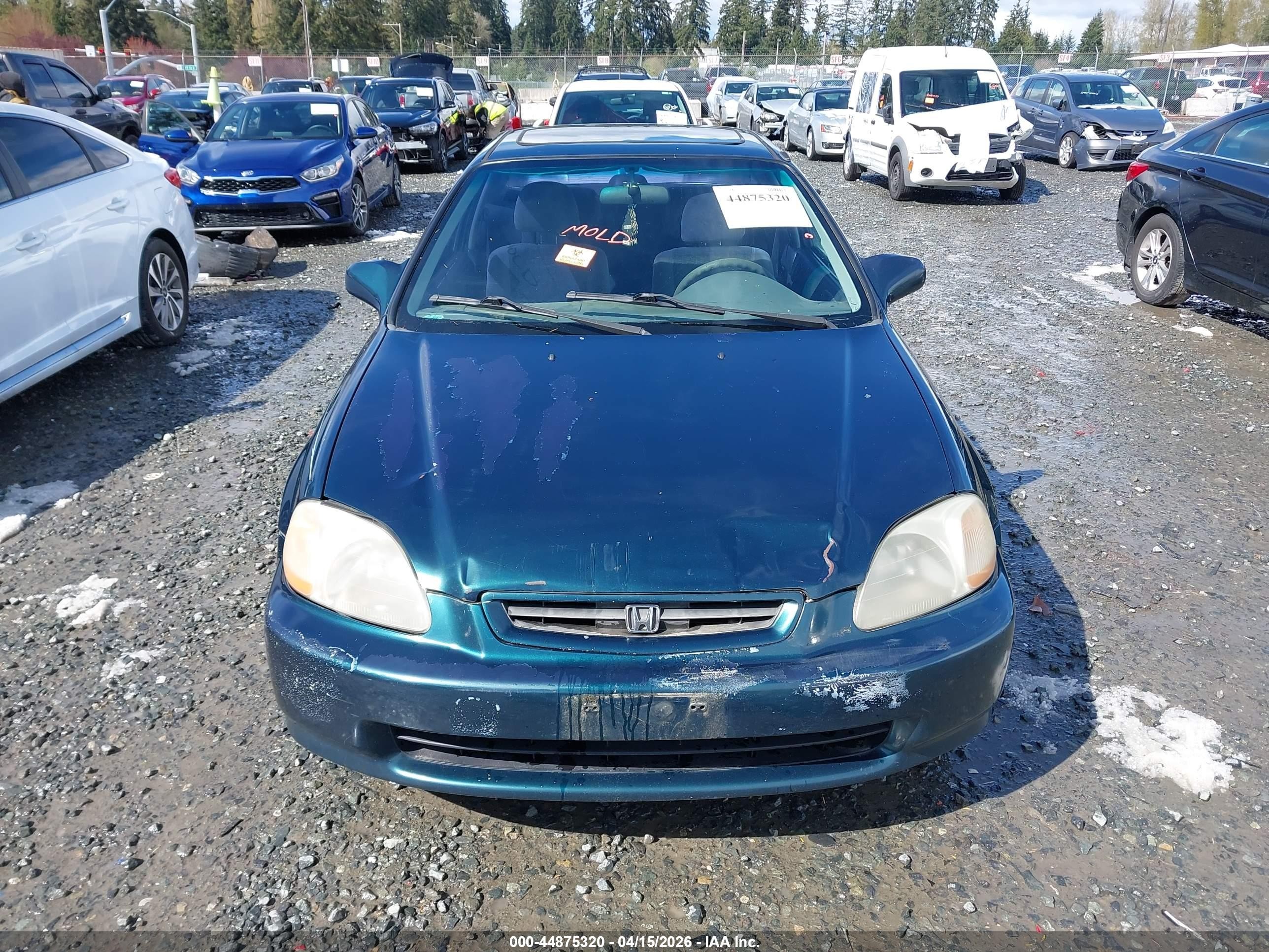 1998 Honda Civic Ex Green vin: 1HGEJ8141WL032421
