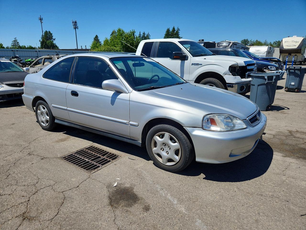 2000 Honda Civic Ex Silver vin: 1HGEJ8141YL076728