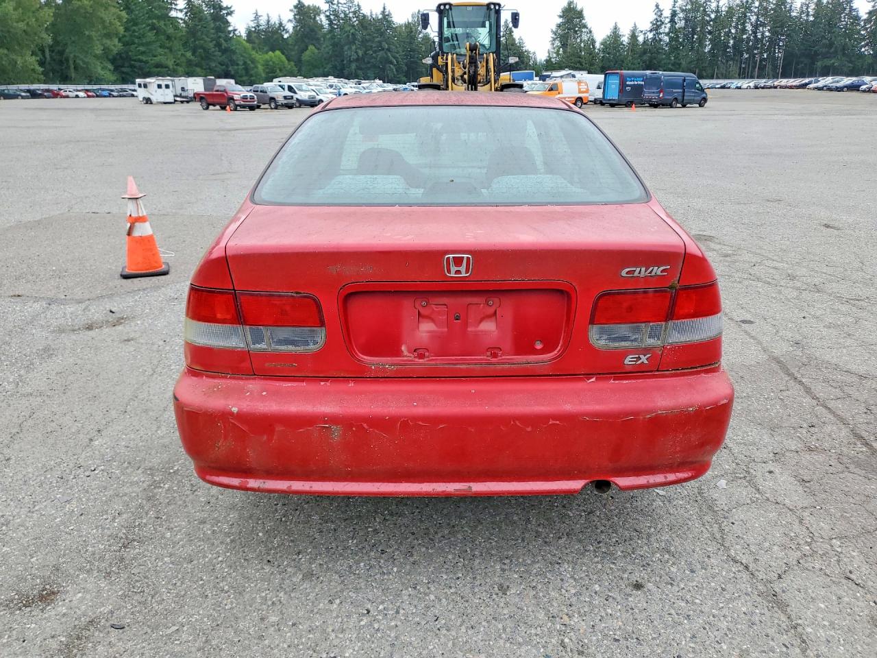 1999 Honda Civic Ex Red vin: 1HGEJ8142XL006587