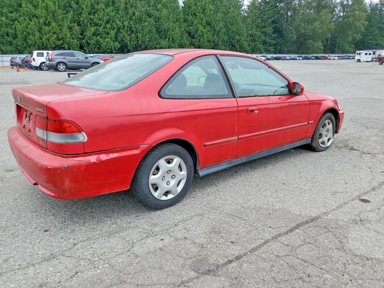 1999 Honda Civic Ex Red vin: 1HGEJ8142XL006587