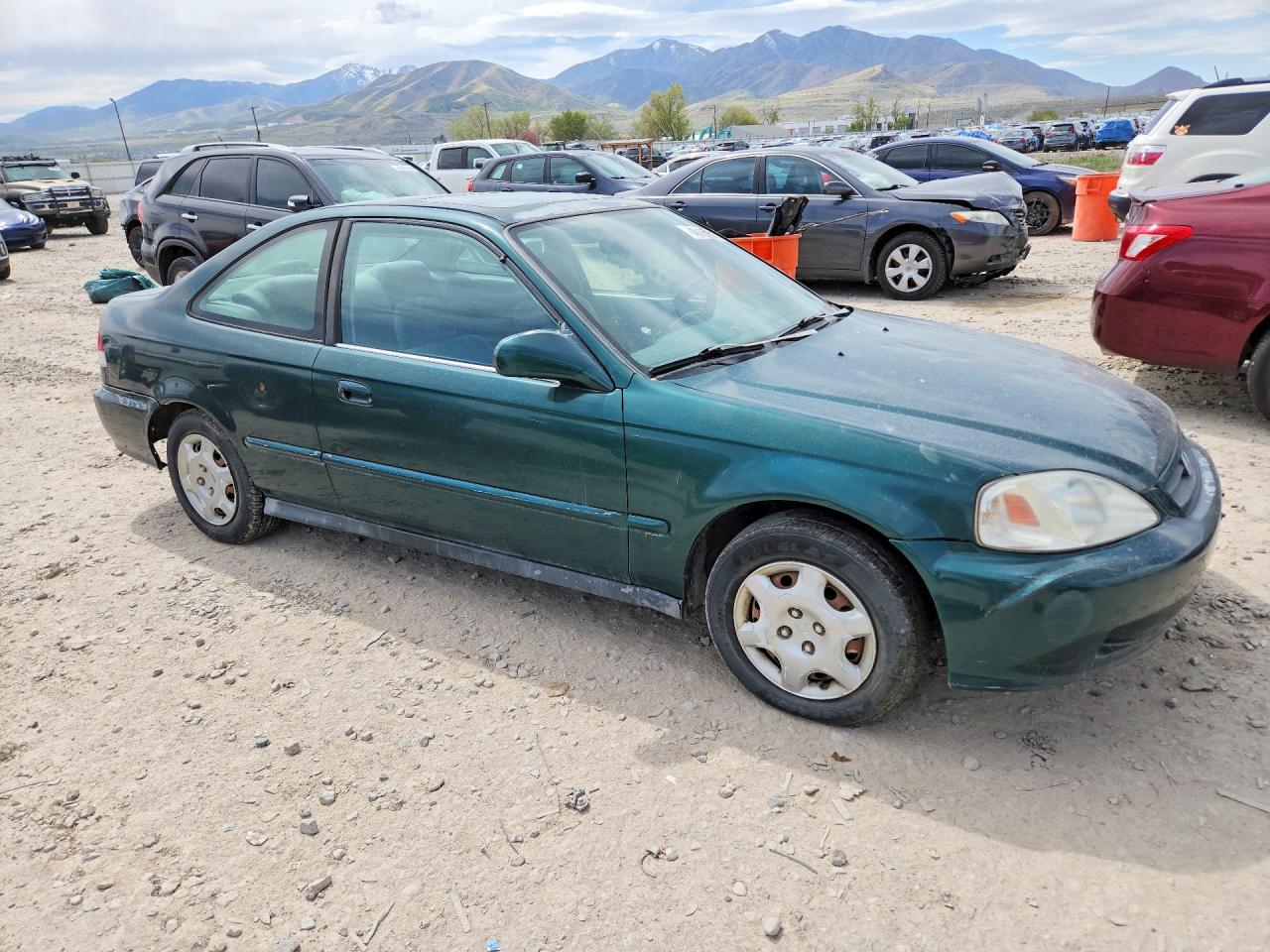 1999 Honda Civic Ex Green vin: 1HGEJ8142XL063288