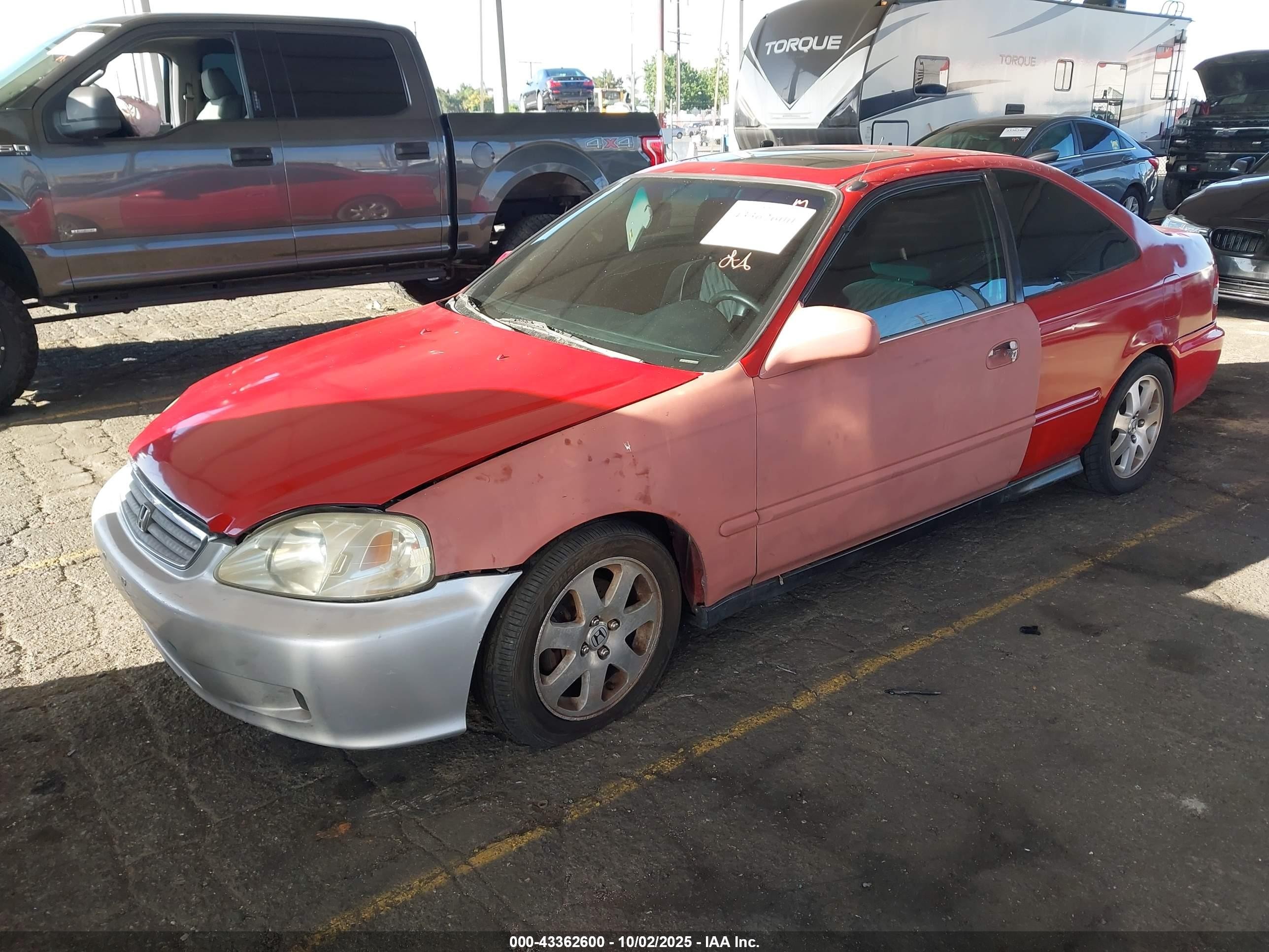 2000 Honda Civic Ex Red vin: 1HGEJ8142YL071375